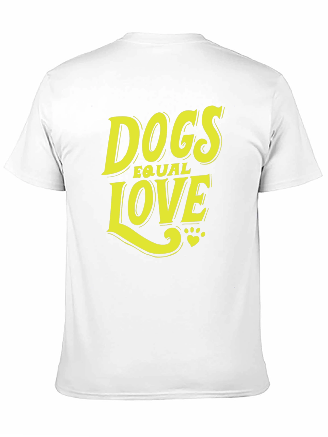Dogs Equal Love Graphic T-Shirt - Black