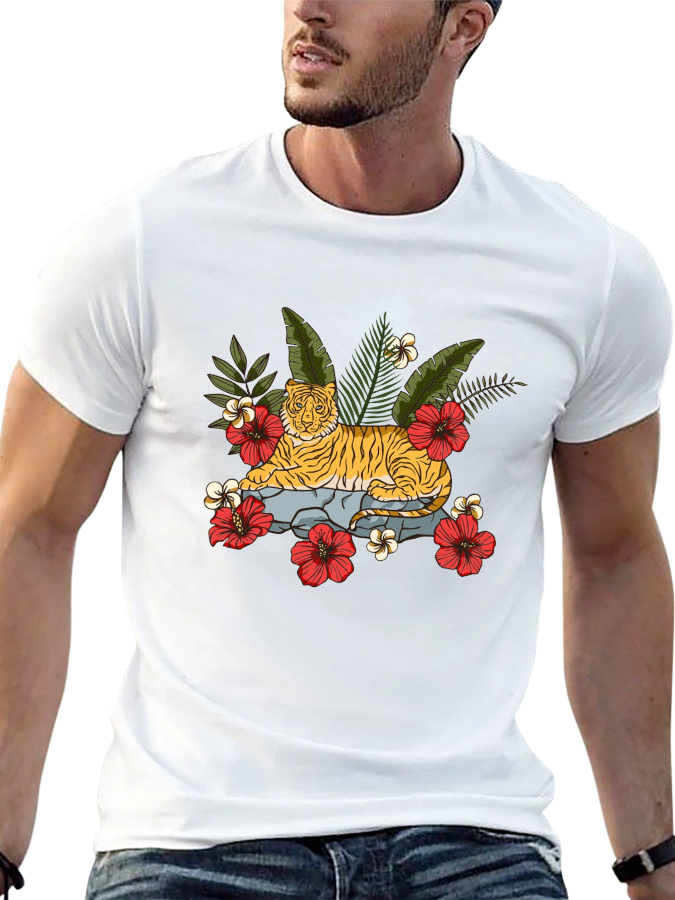 Tiger Floral Graphic Tee