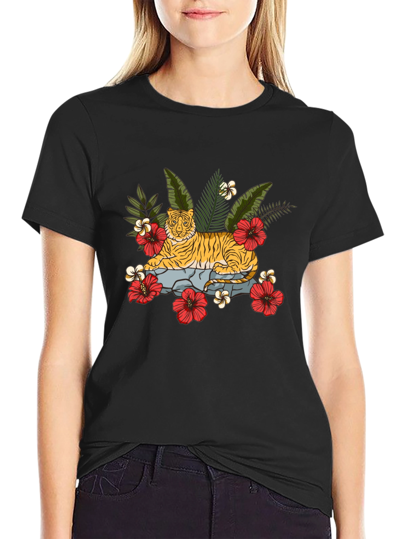 Tiger Floral Graphic Tee