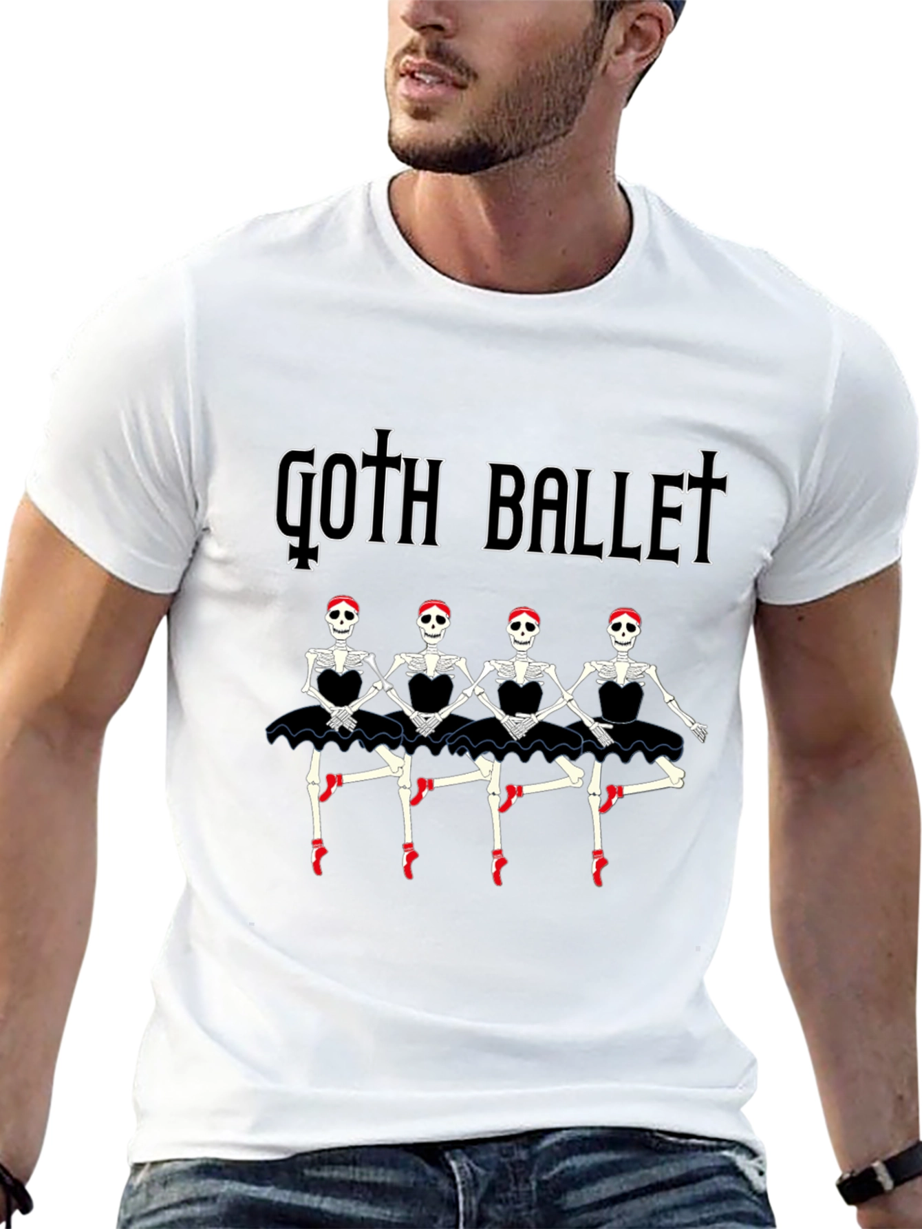 Goth Ballet Skeleton Dancer T-Shirt