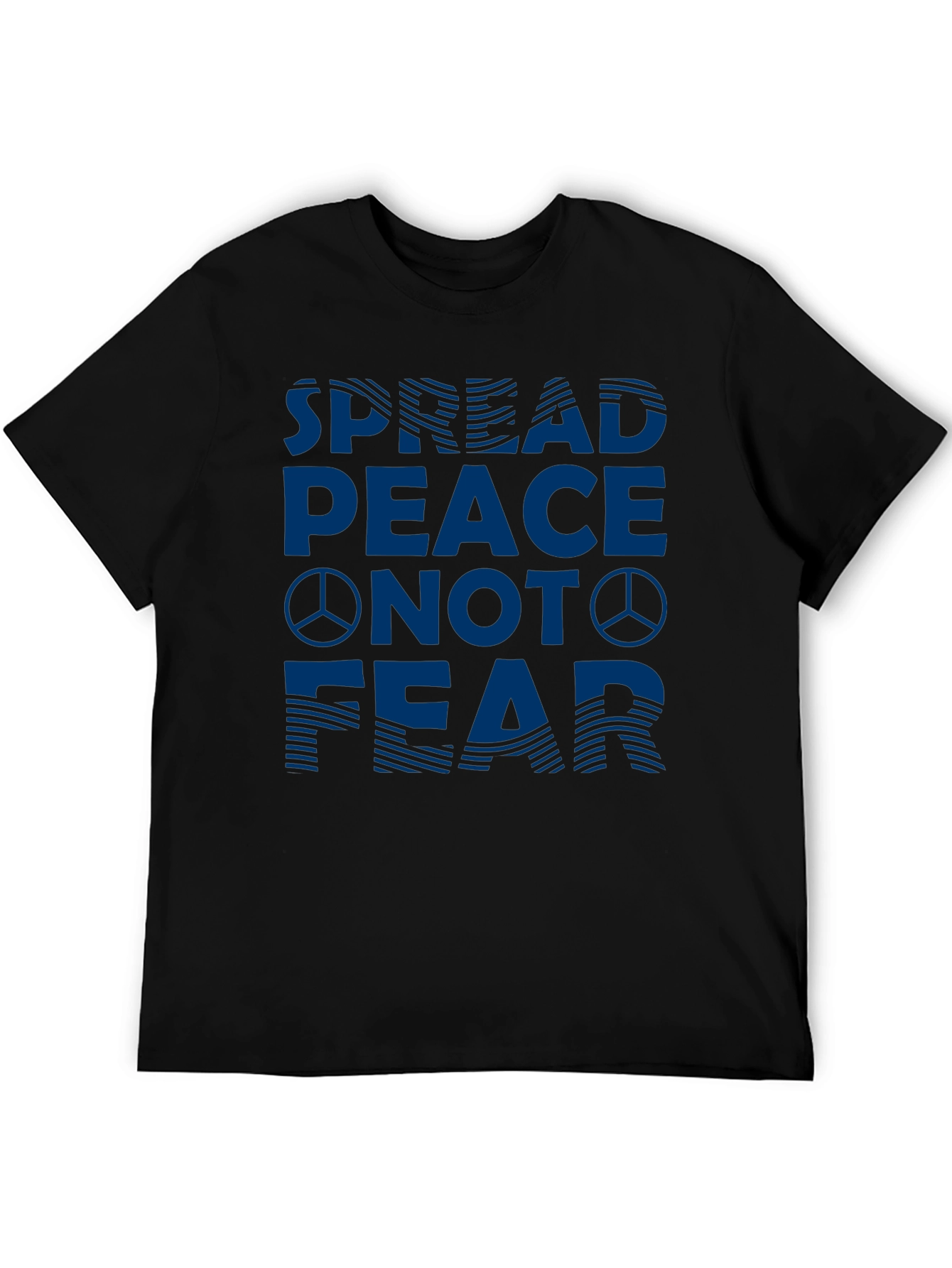 Spread Peace Not Fear Graphic Tee - Black