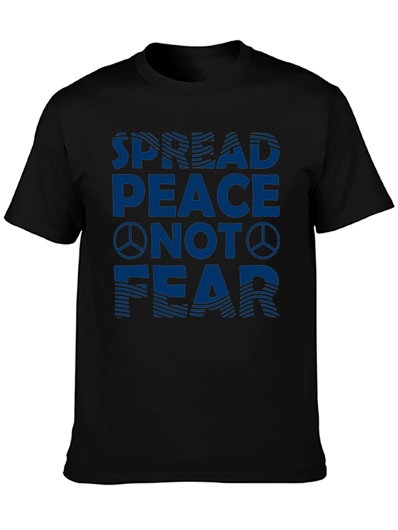 Spread Peace Not Fear Graphic Tee - Black