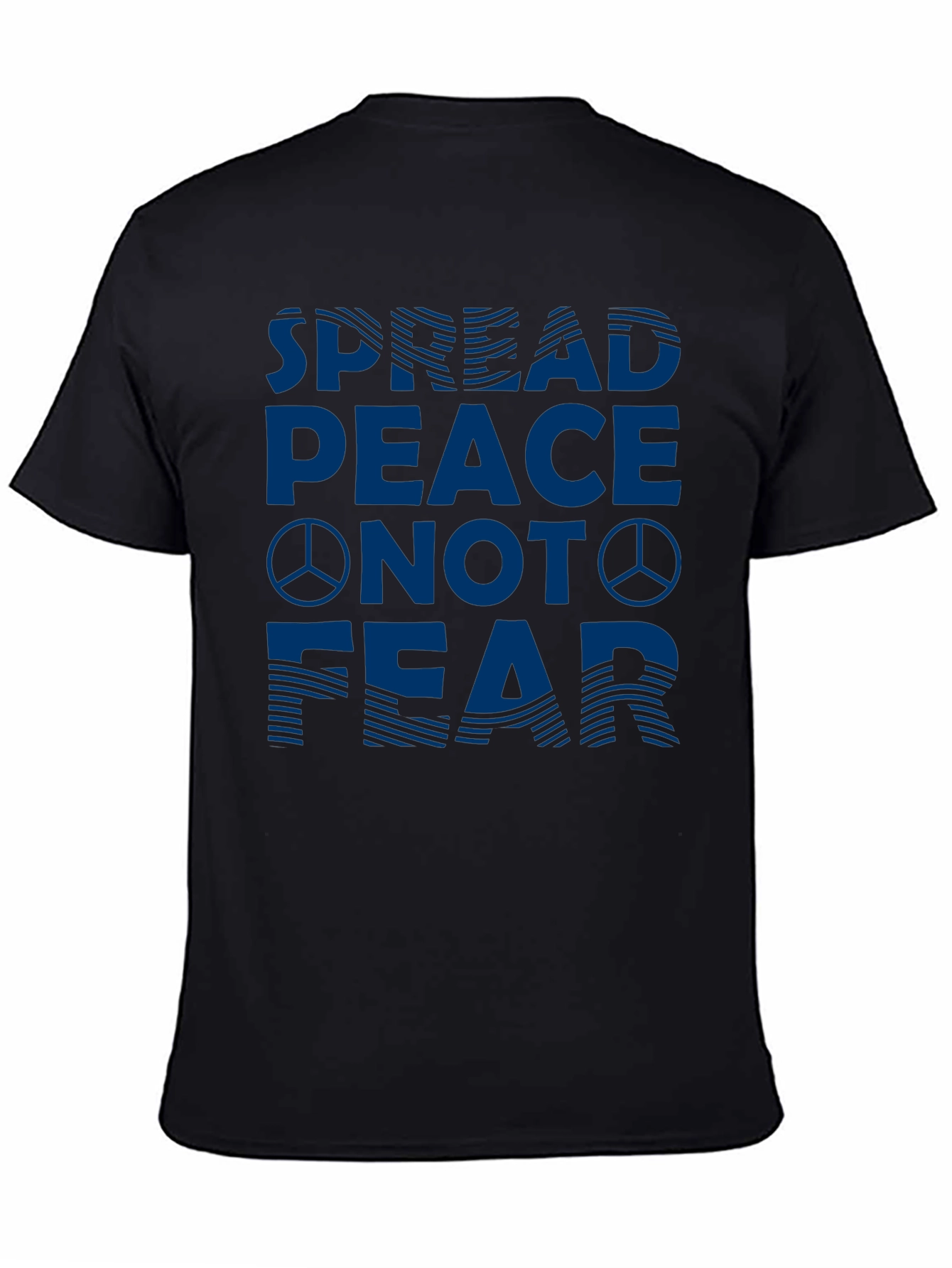 Spread Peace Not Fear Graphic Tee - Black
