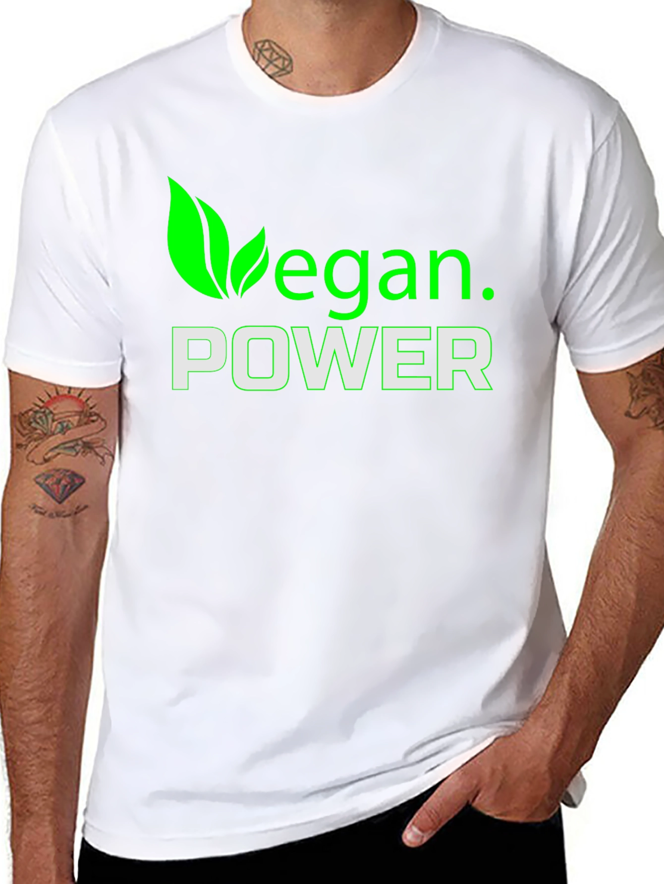 Vegan Power T-Shirt - Green Design