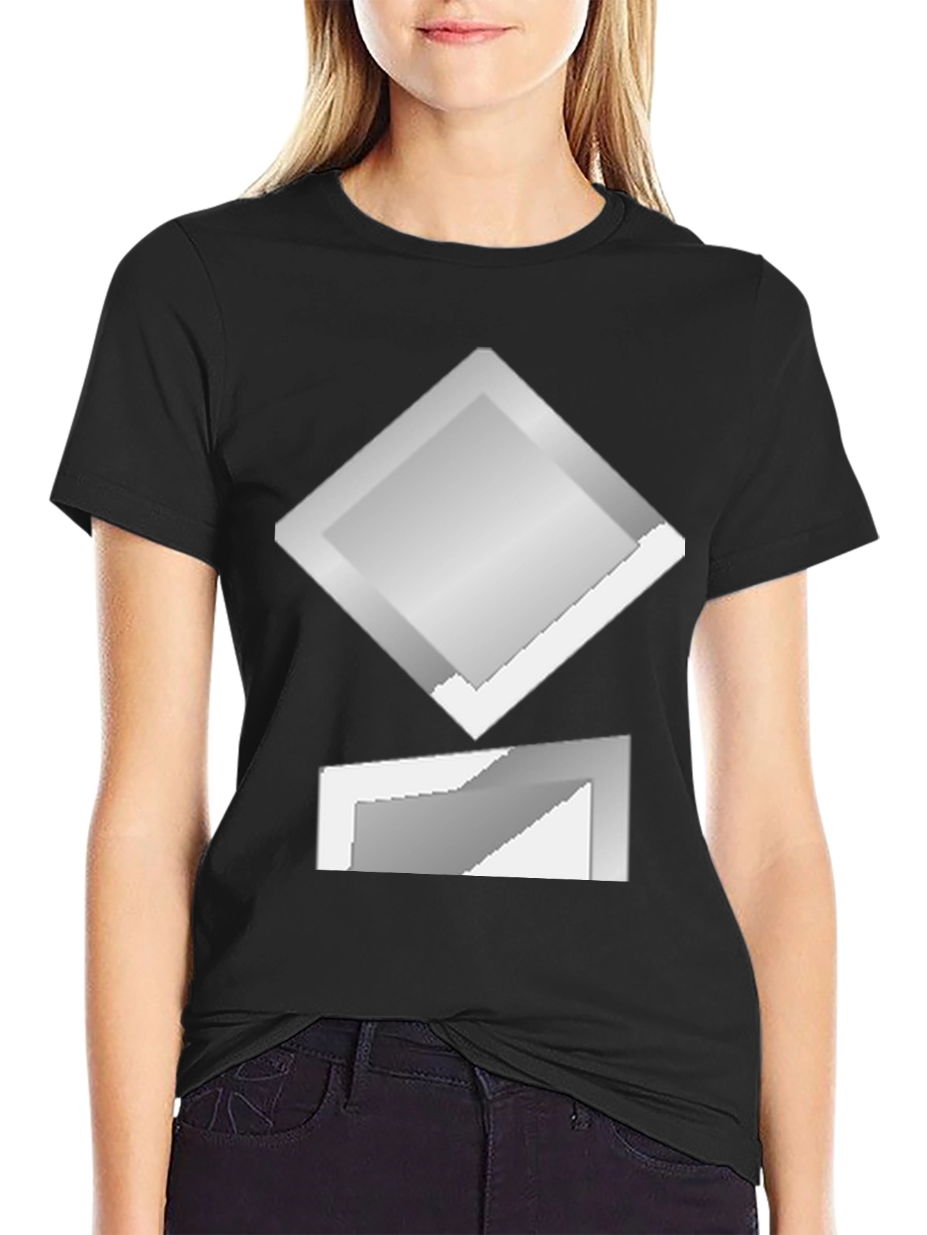 Geometric Graphic Print Crew Neck T-Shirt