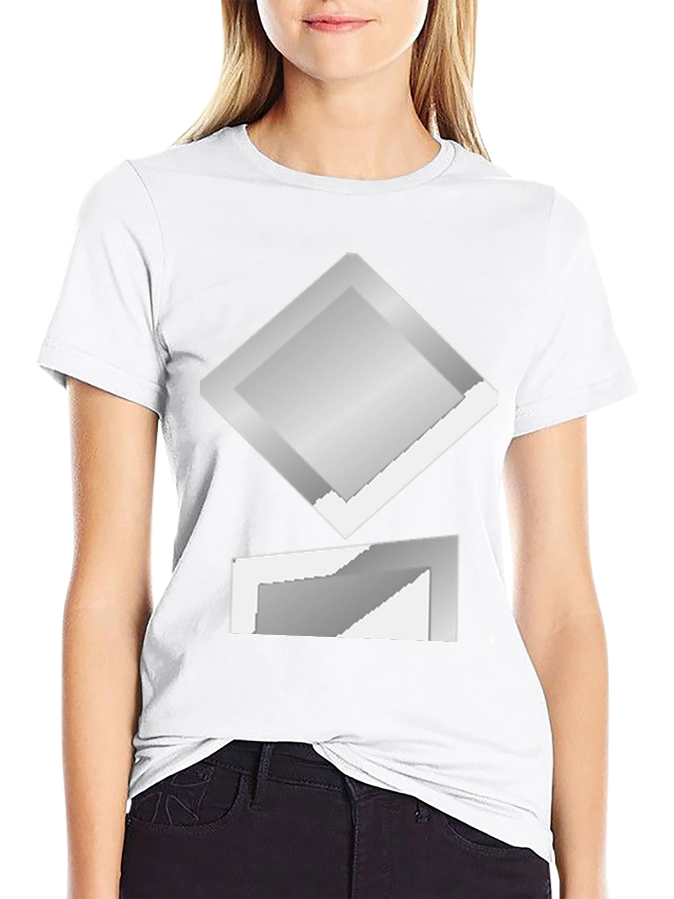 Geometric Graphic Print Crew Neck T-Shirt