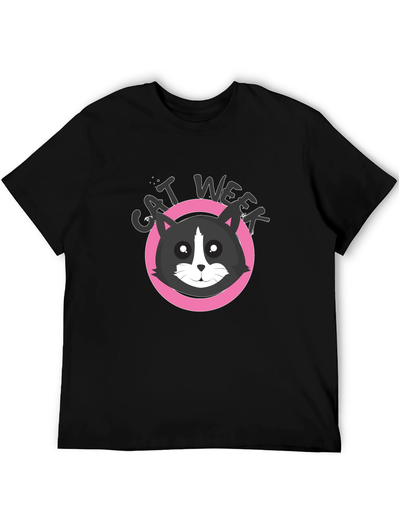 Cat Week Black T-Shirt