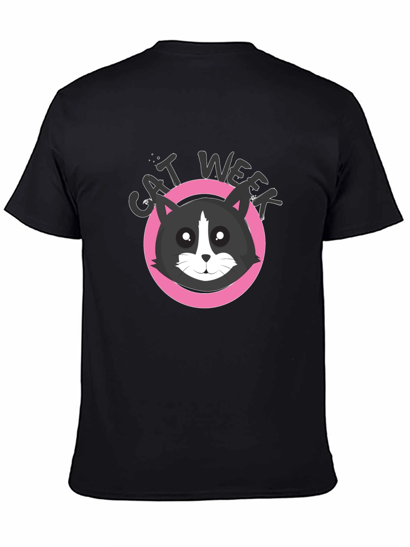 Cat Week Black T-Shirt