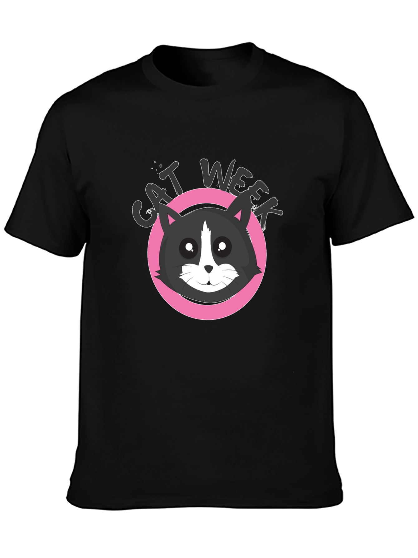 Cat Week Black T-Shirt