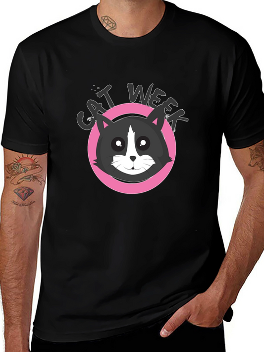 Cat Week Black T-Shirt
