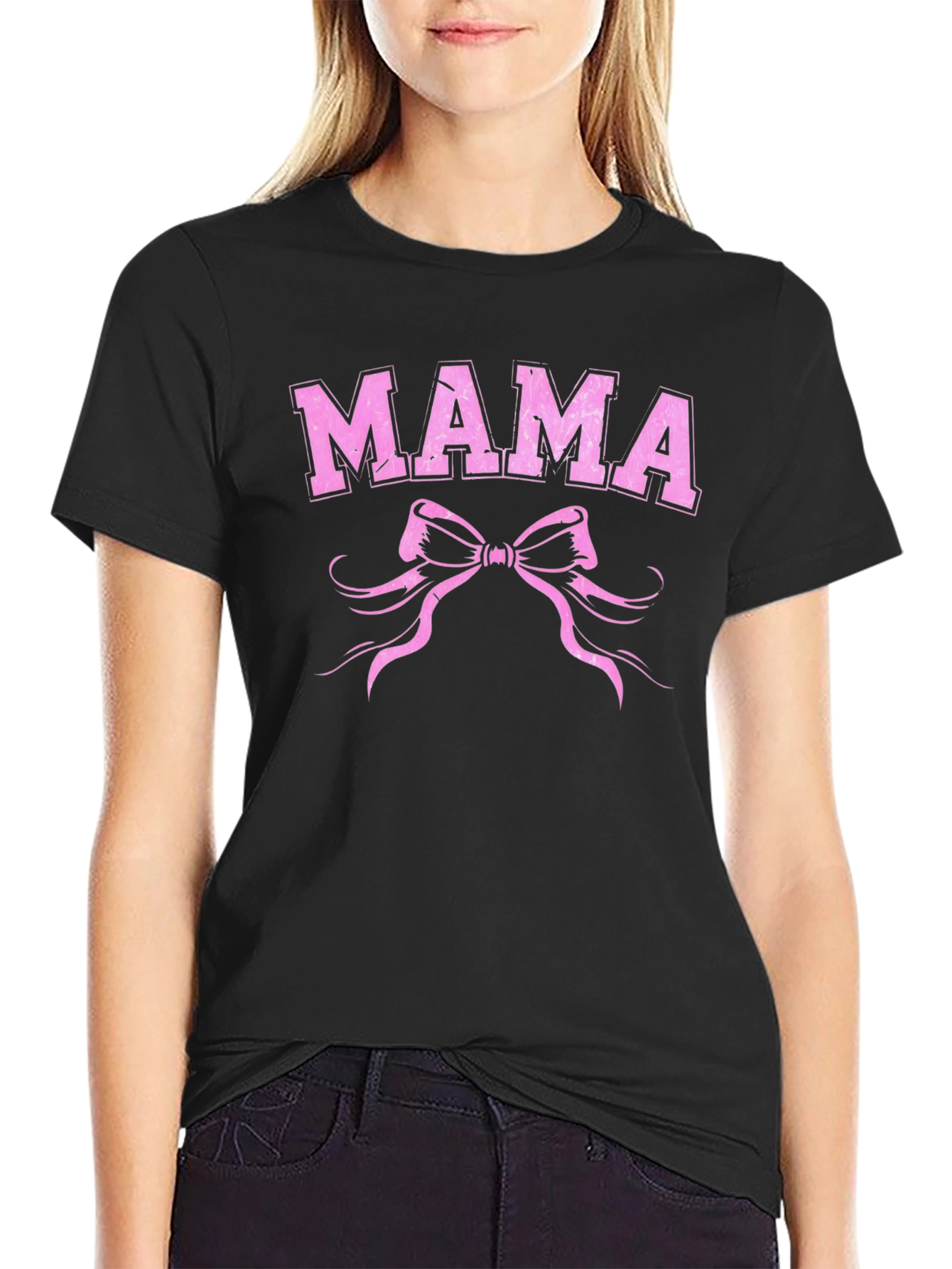 Mama Bow Graphic Tee - Cute and Comfy