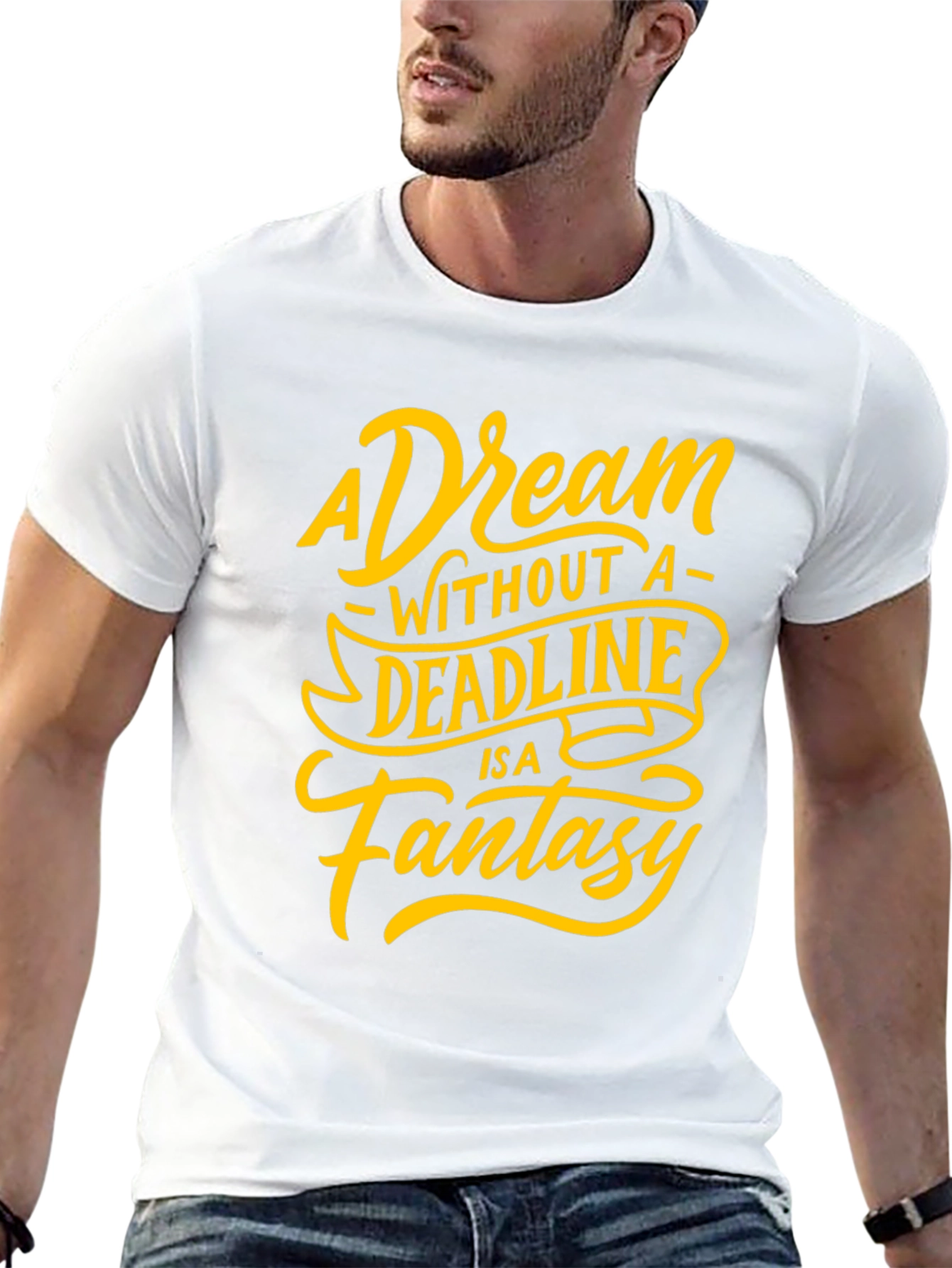 Dream Deadline Fantasy Graphic Tee - Stylish Black T-Shirt
