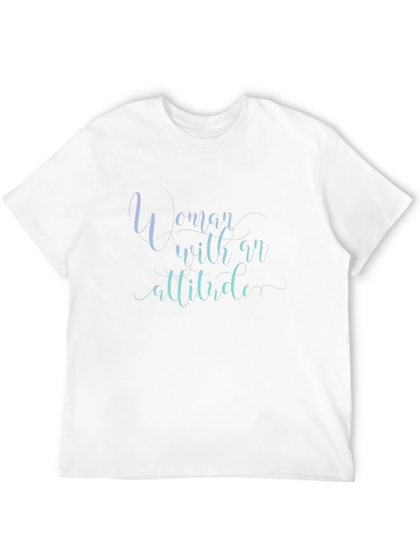 Woman With Attitude Graphic Tee - Trendy Black T-Shirt