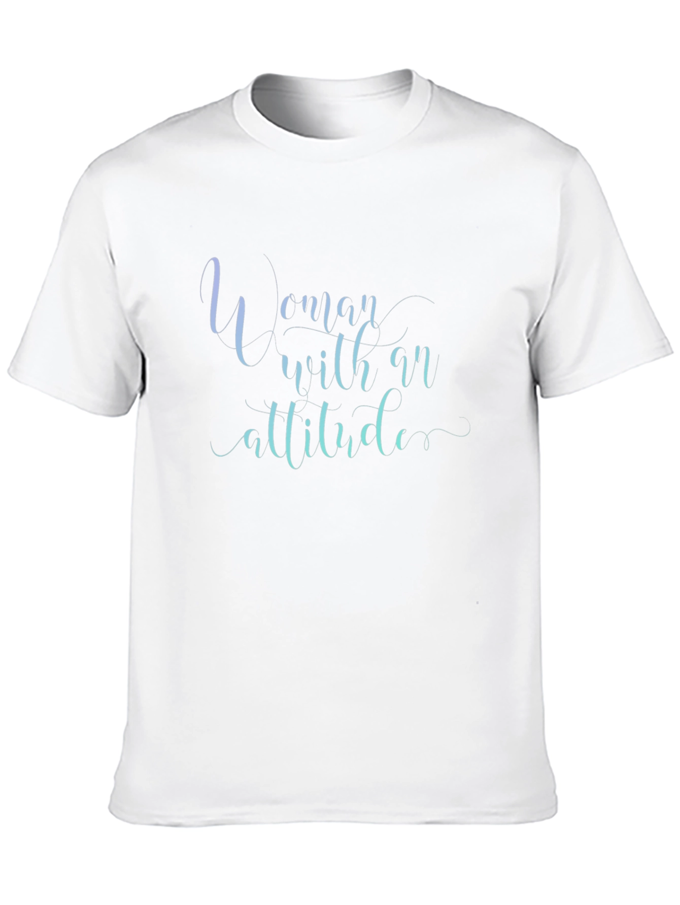 Woman With Attitude Graphic Tee - Trendy Black T-Shirt