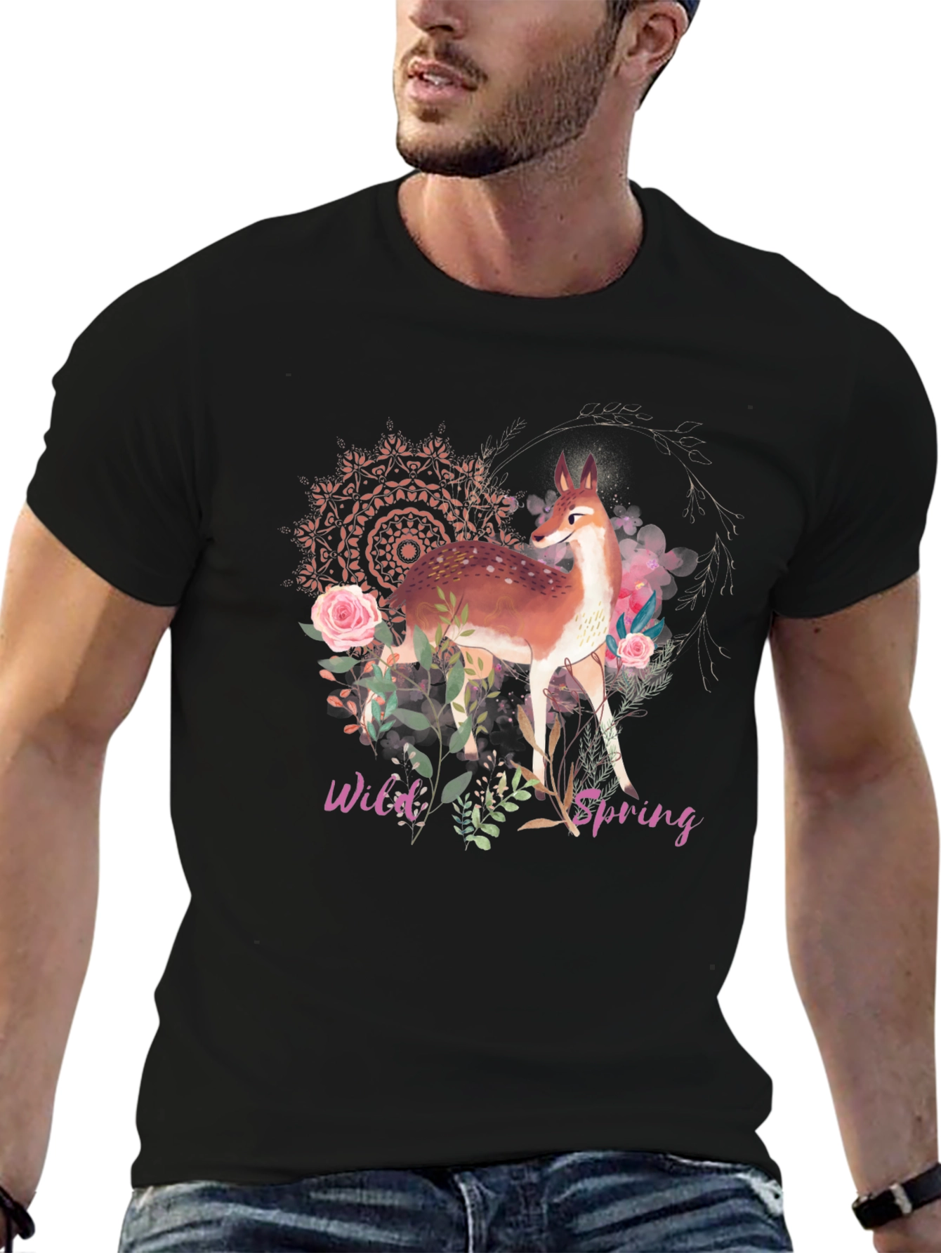 Wild Spring Deer Graphic Tee