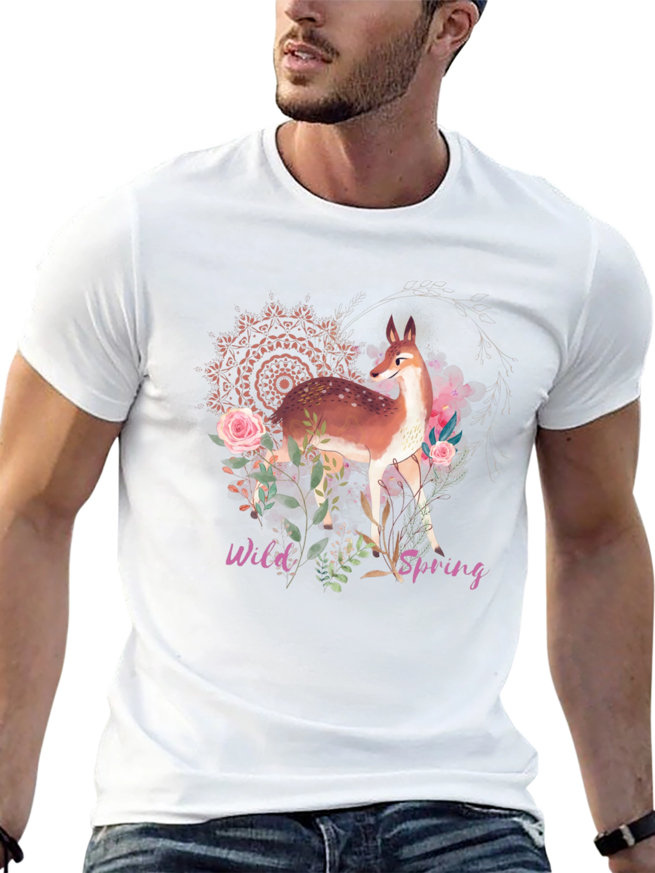 Wild Spring Deer Graphic Tee