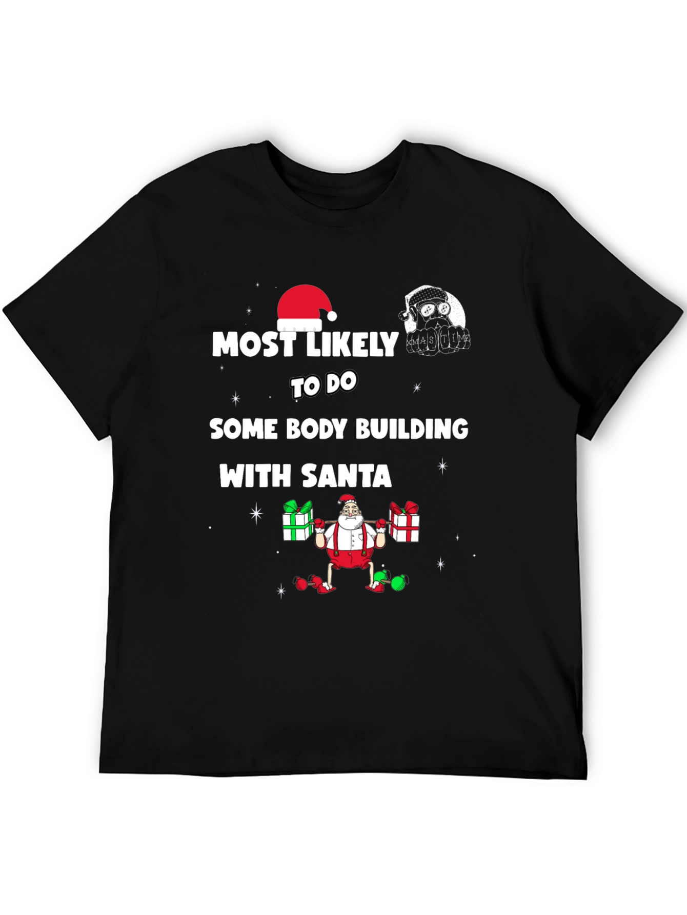 Bodybuilding Santa Christmas T-Shirt