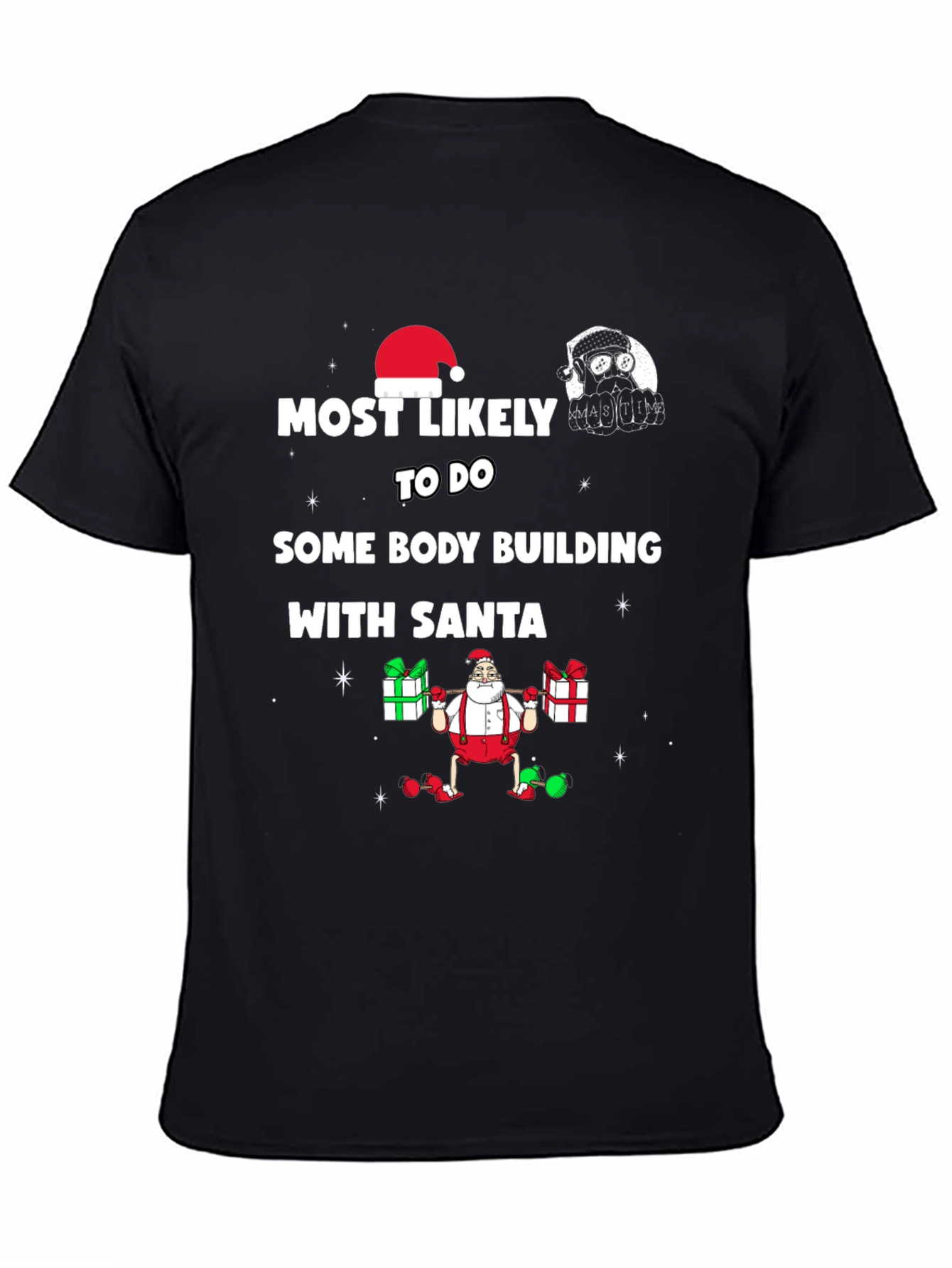 Bodybuilding Santa Christmas T-Shirt