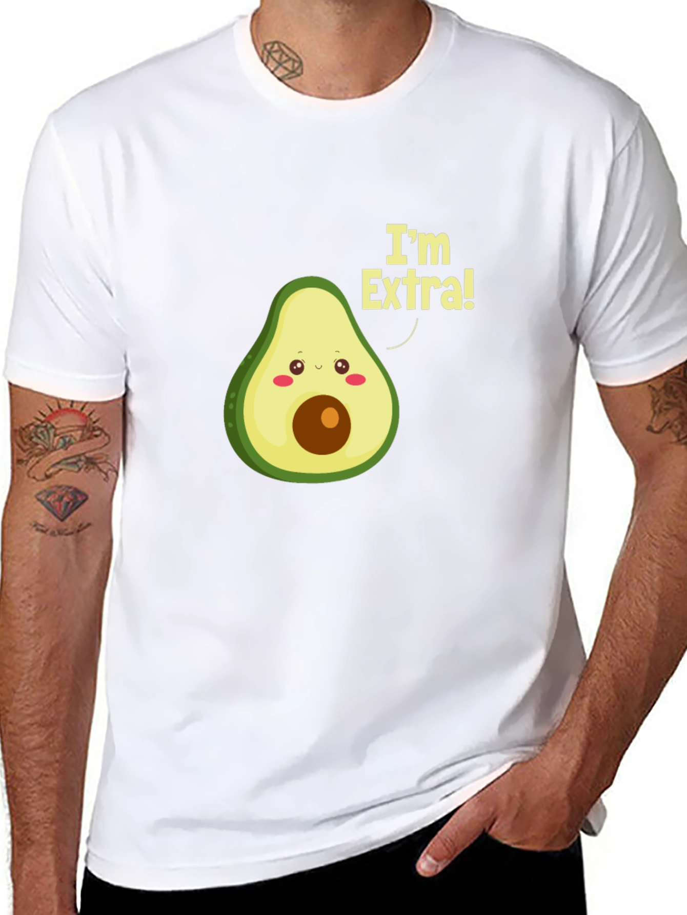 Im Extra! Avocado Graphic T-Shirt