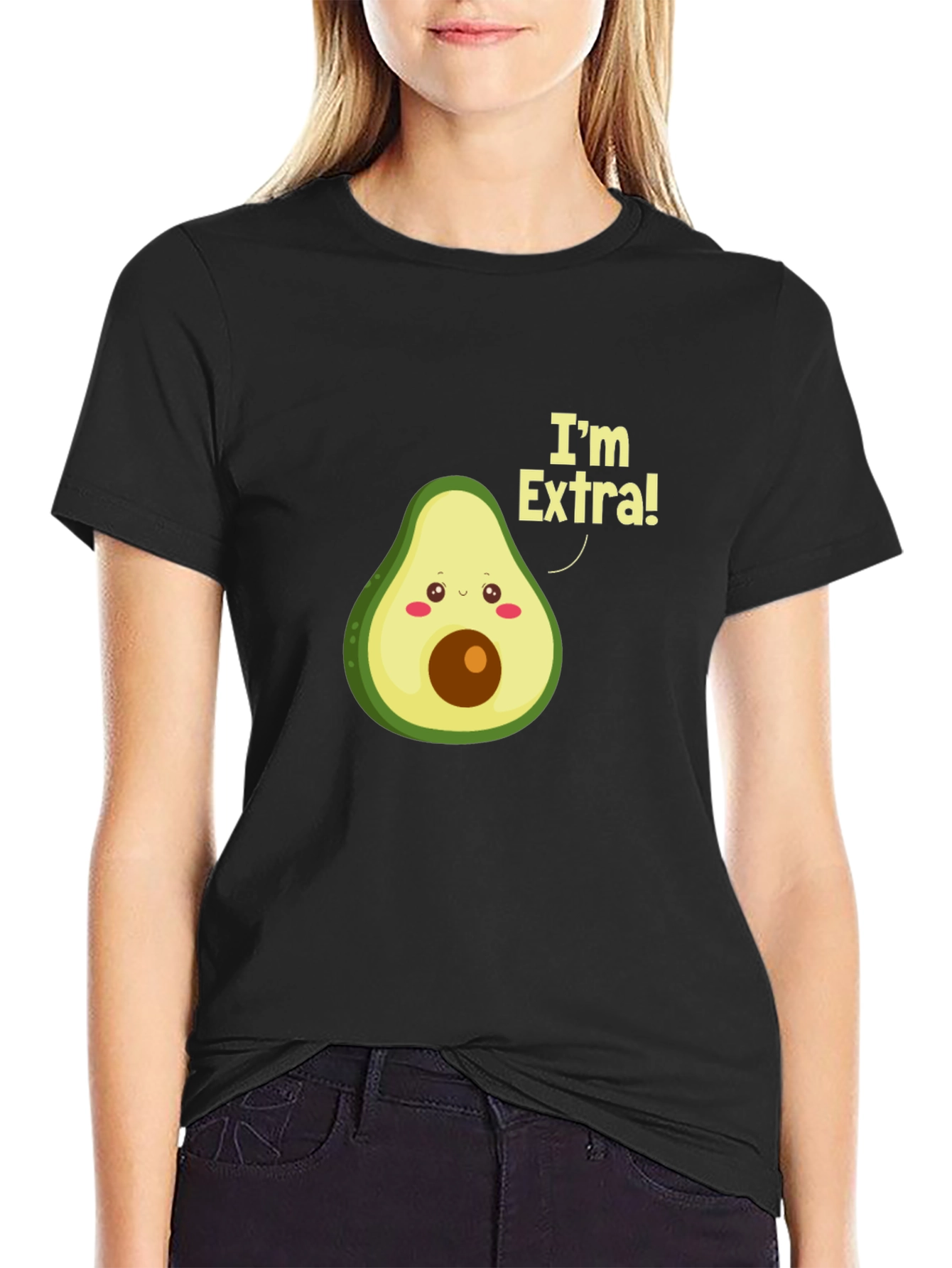 Im Extra! Avocado Graphic T-Shirt