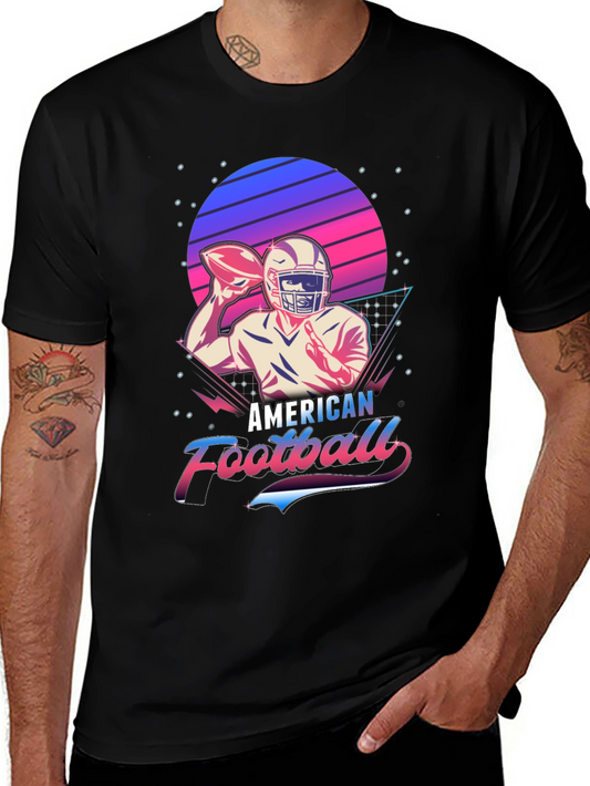 Retro American Football Graphic T-Shirt