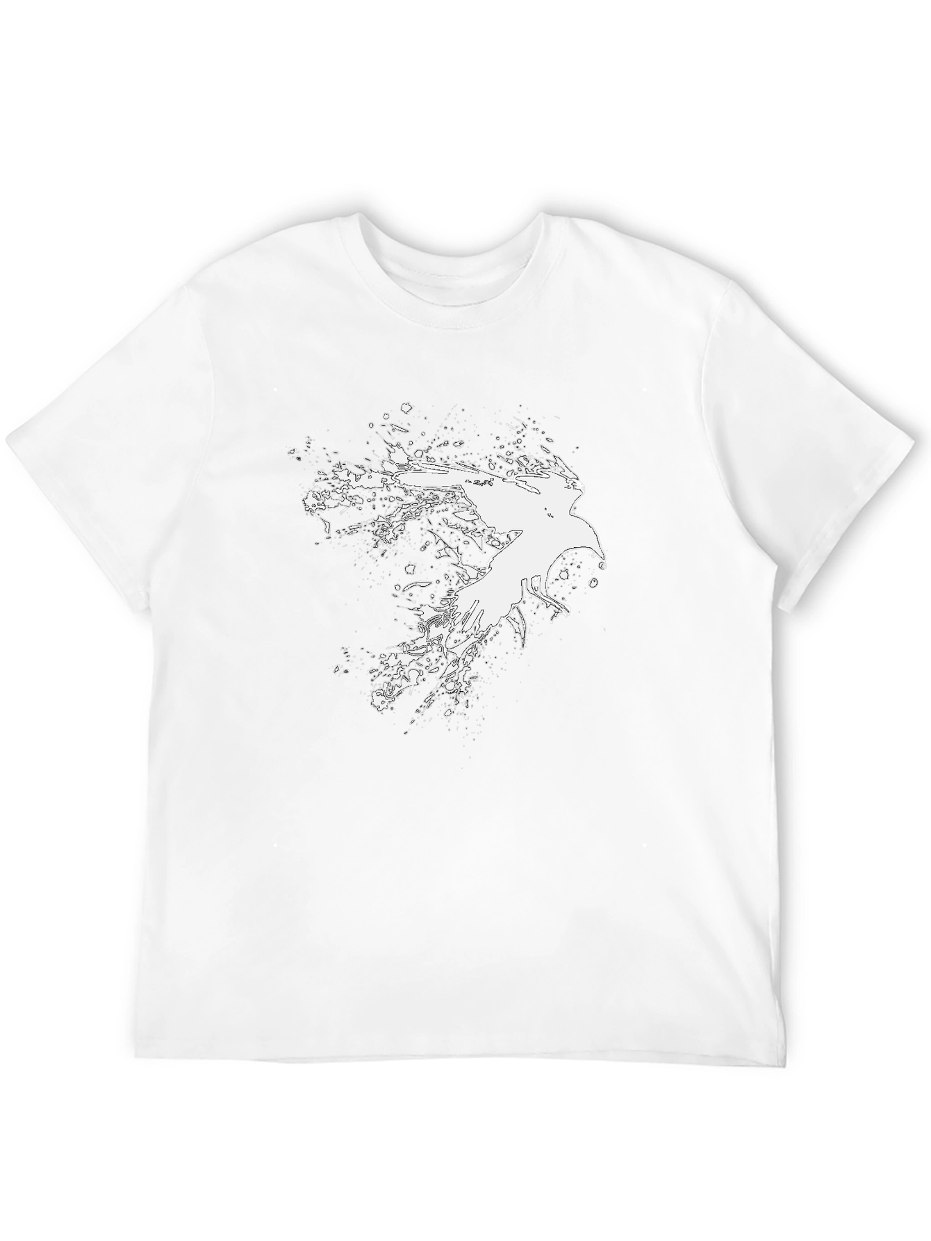 Raven Splatter Graphic T-Shirt - Black