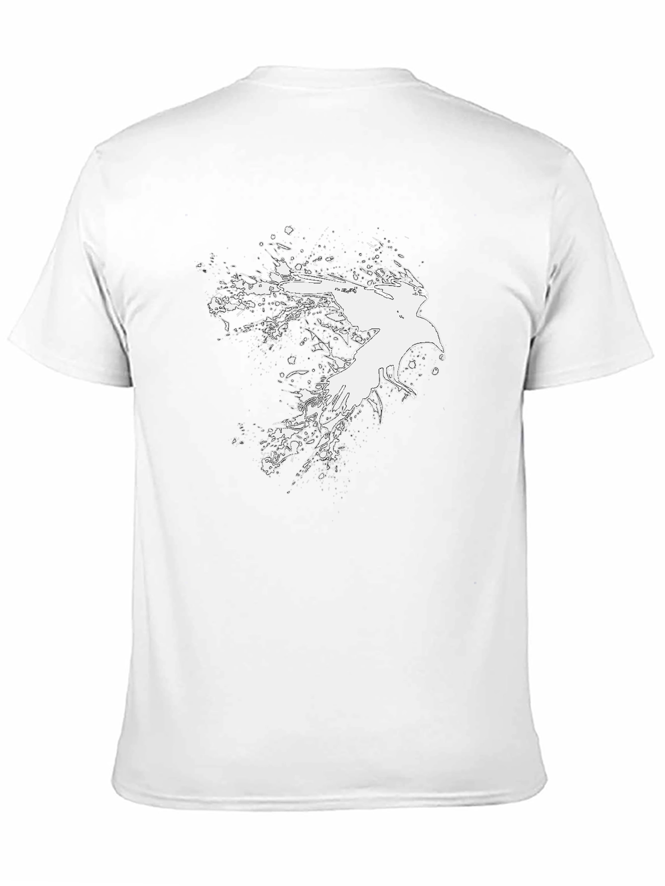 Raven Splatter Graphic T-Shirt - Black