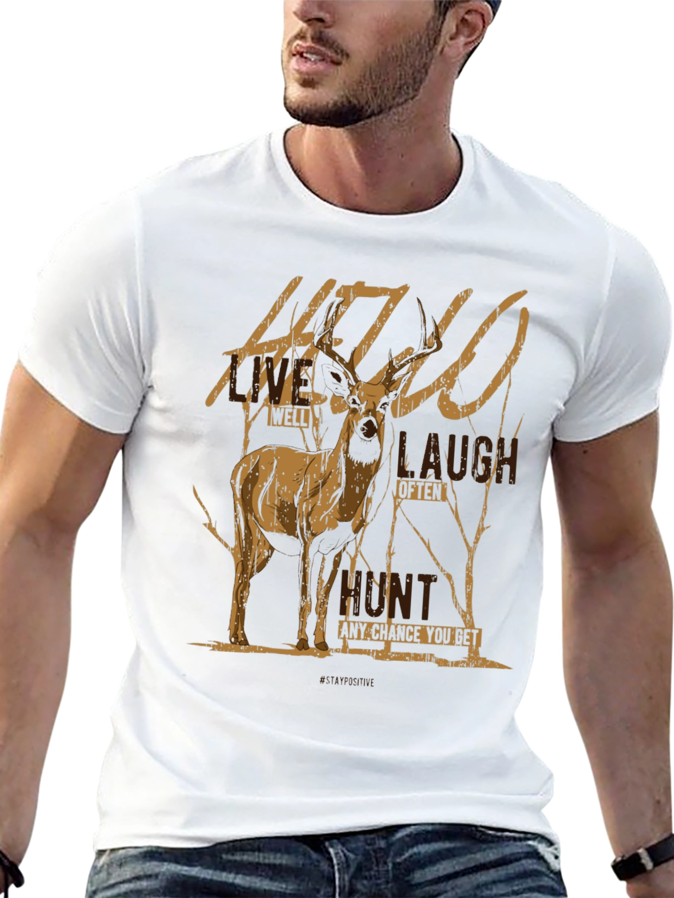 Live Well Laugh Often Hunt Tee