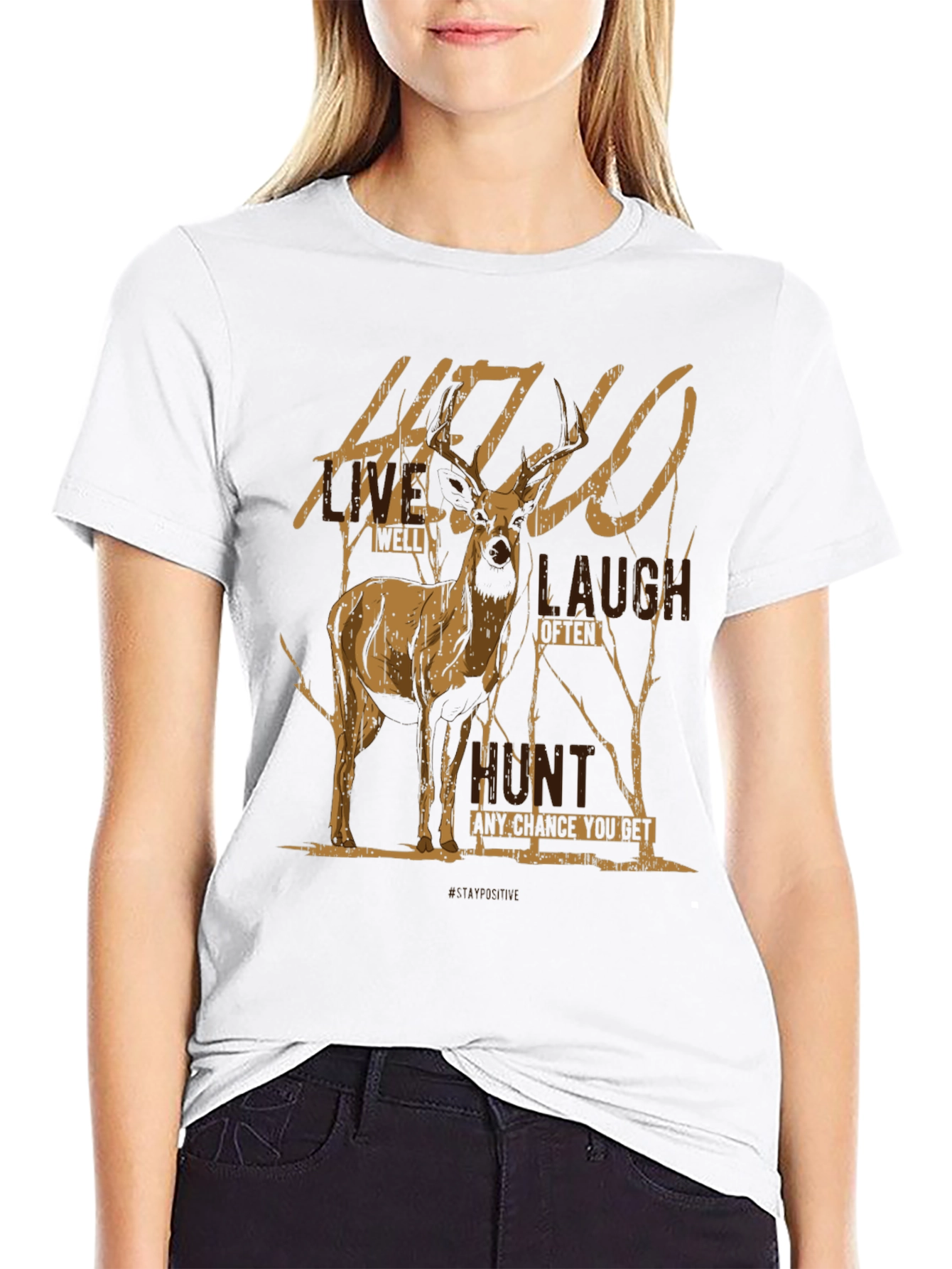 Live Well Laugh Often Hunt Tee