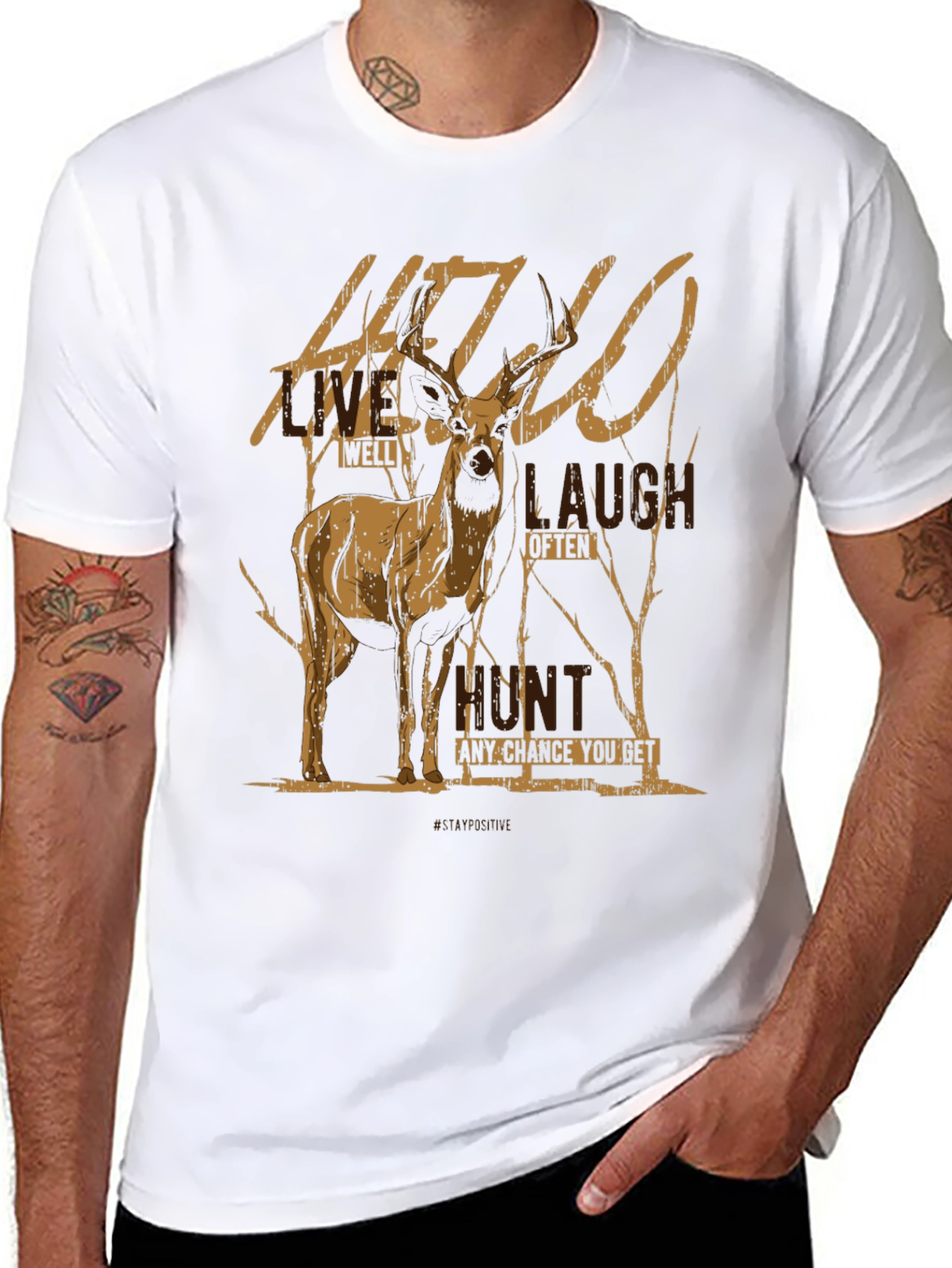 Live Well Laugh Often Hunt Tee