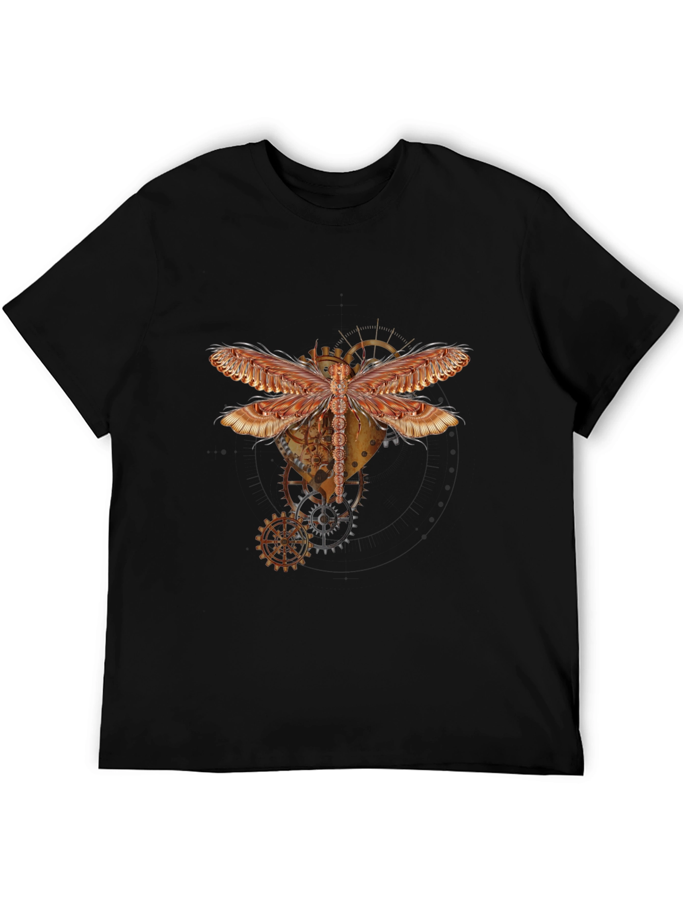 Steampunk Dragonfly Graphic Tee - Unique Design