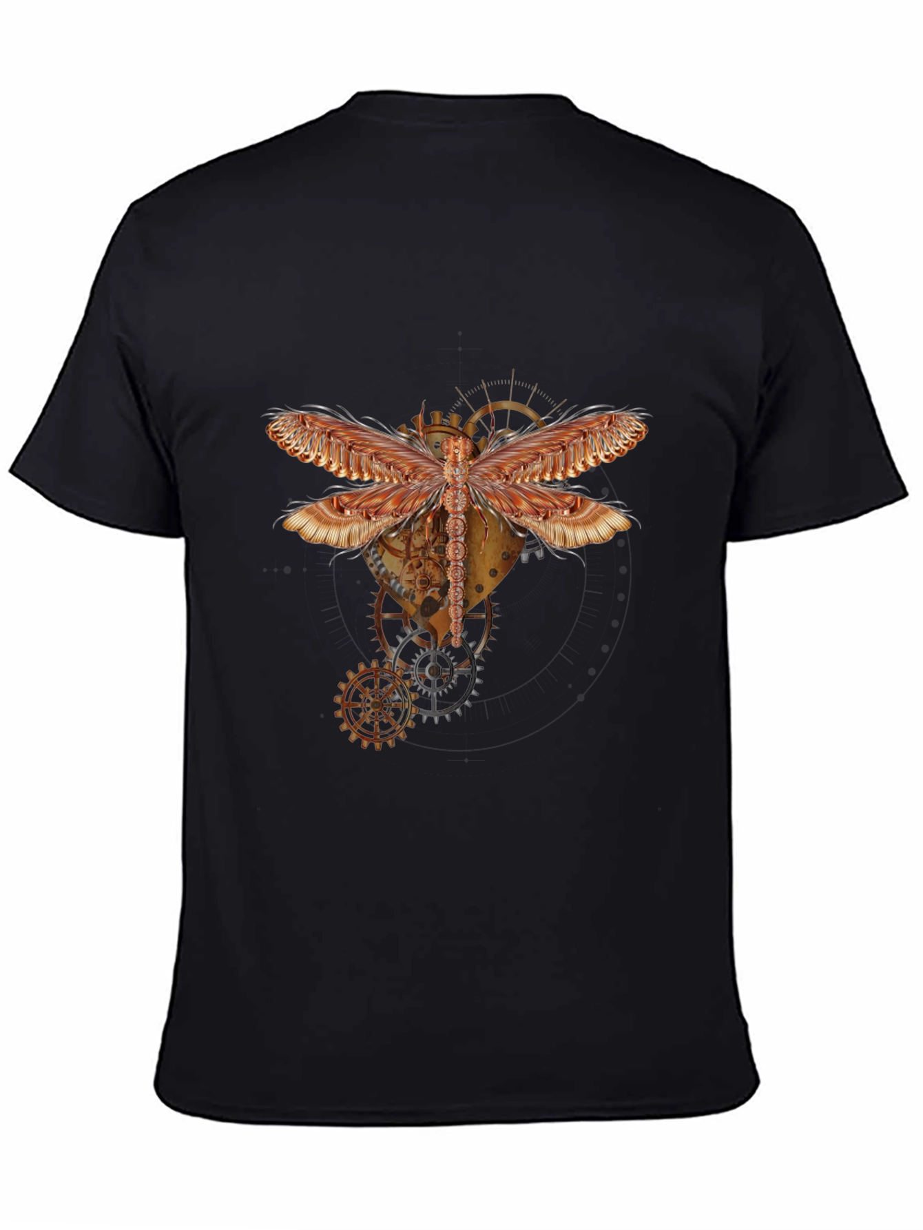 Steampunk Dragonfly Graphic Tee - Unique Design