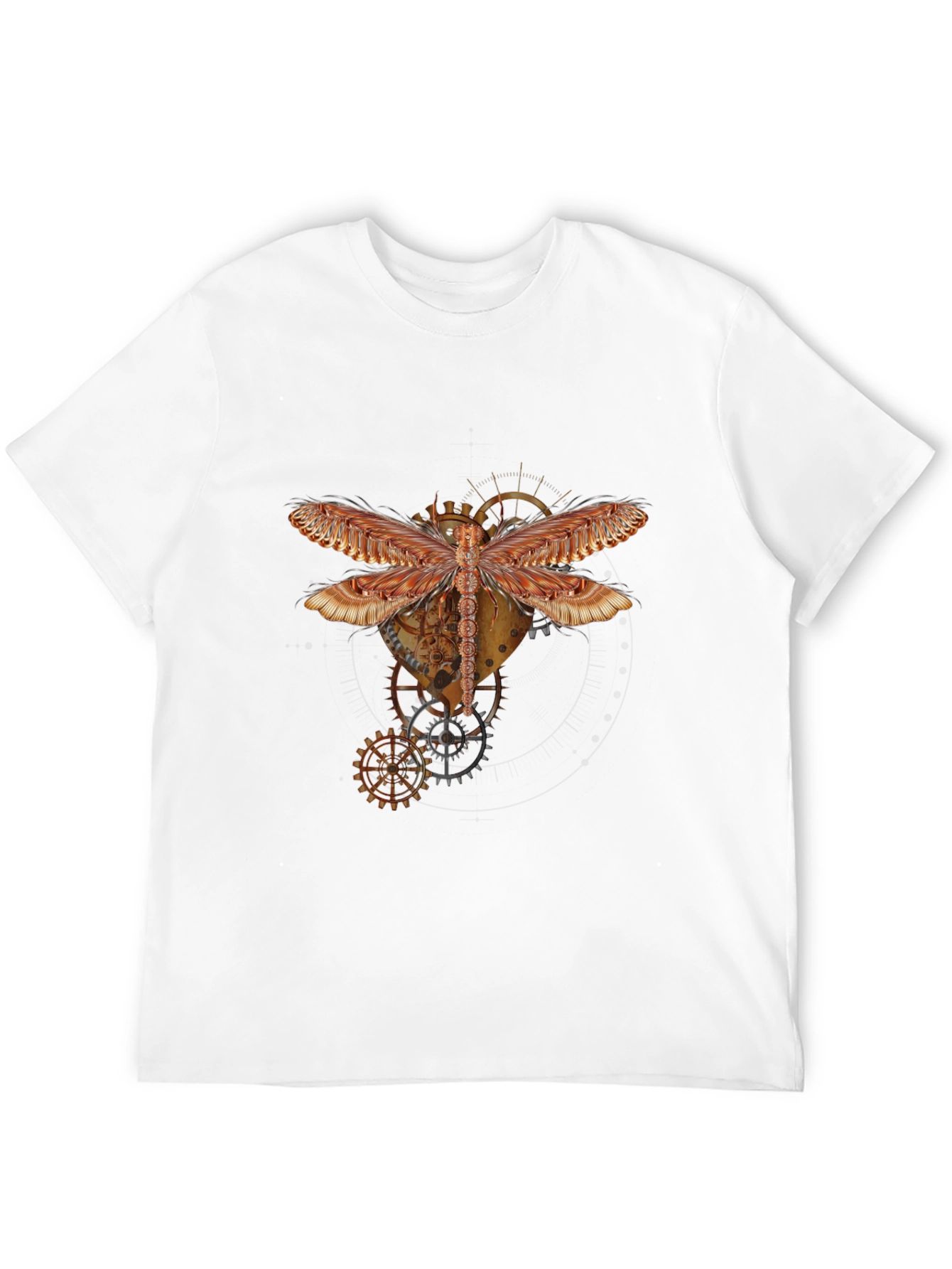 Steampunk Dragonfly Graphic Tee - Unique Design