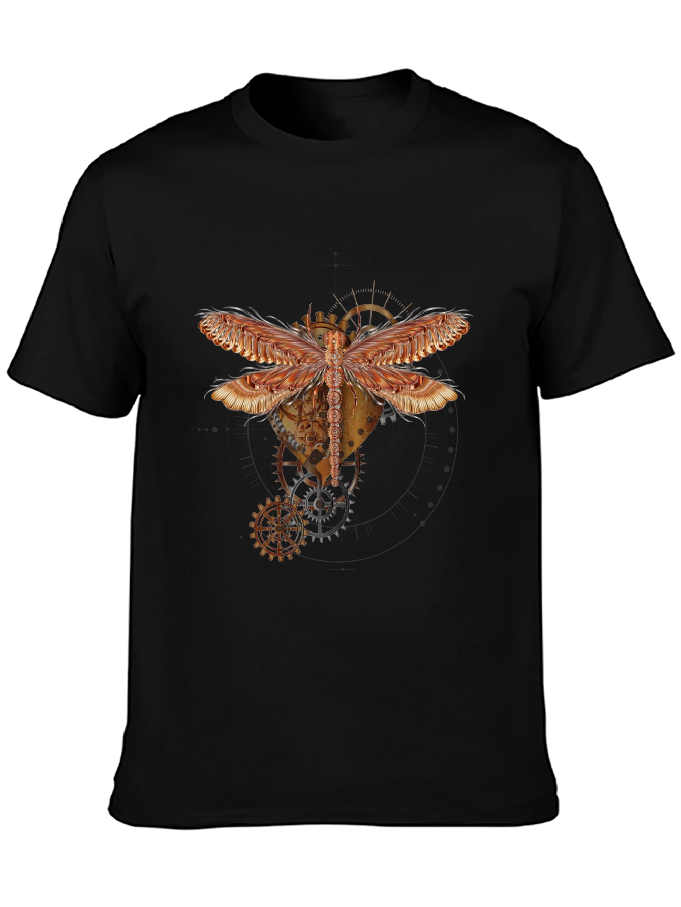 Steampunk Dragonfly Graphic Tee - Unique Design