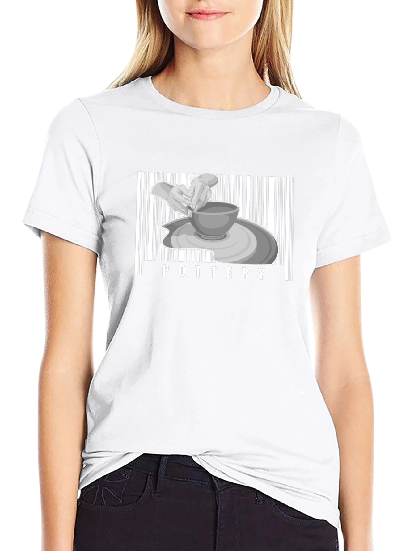 Pottery Barcode Graphic T-Shirt