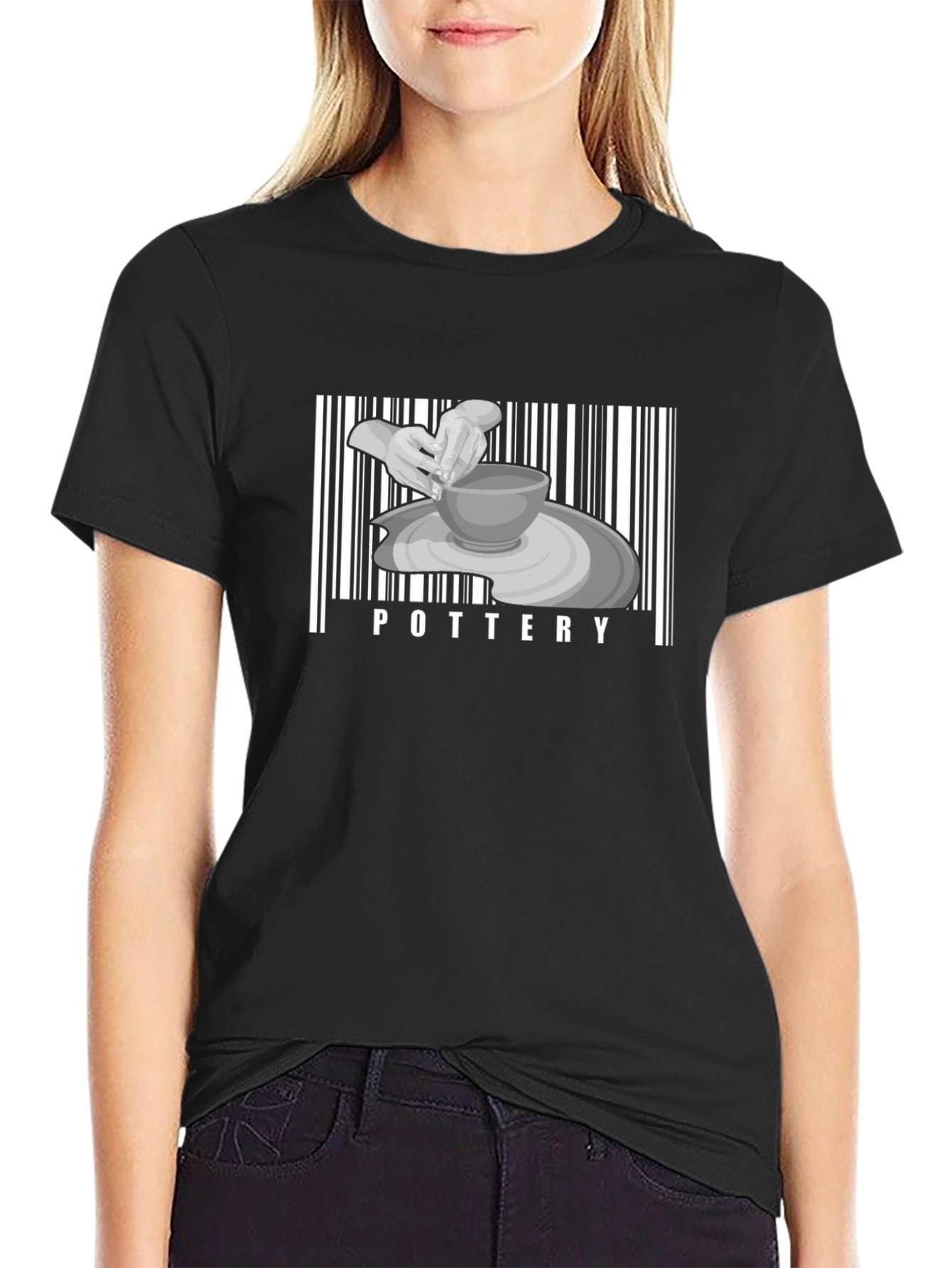 Pottery Barcode Graphic T-Shirt