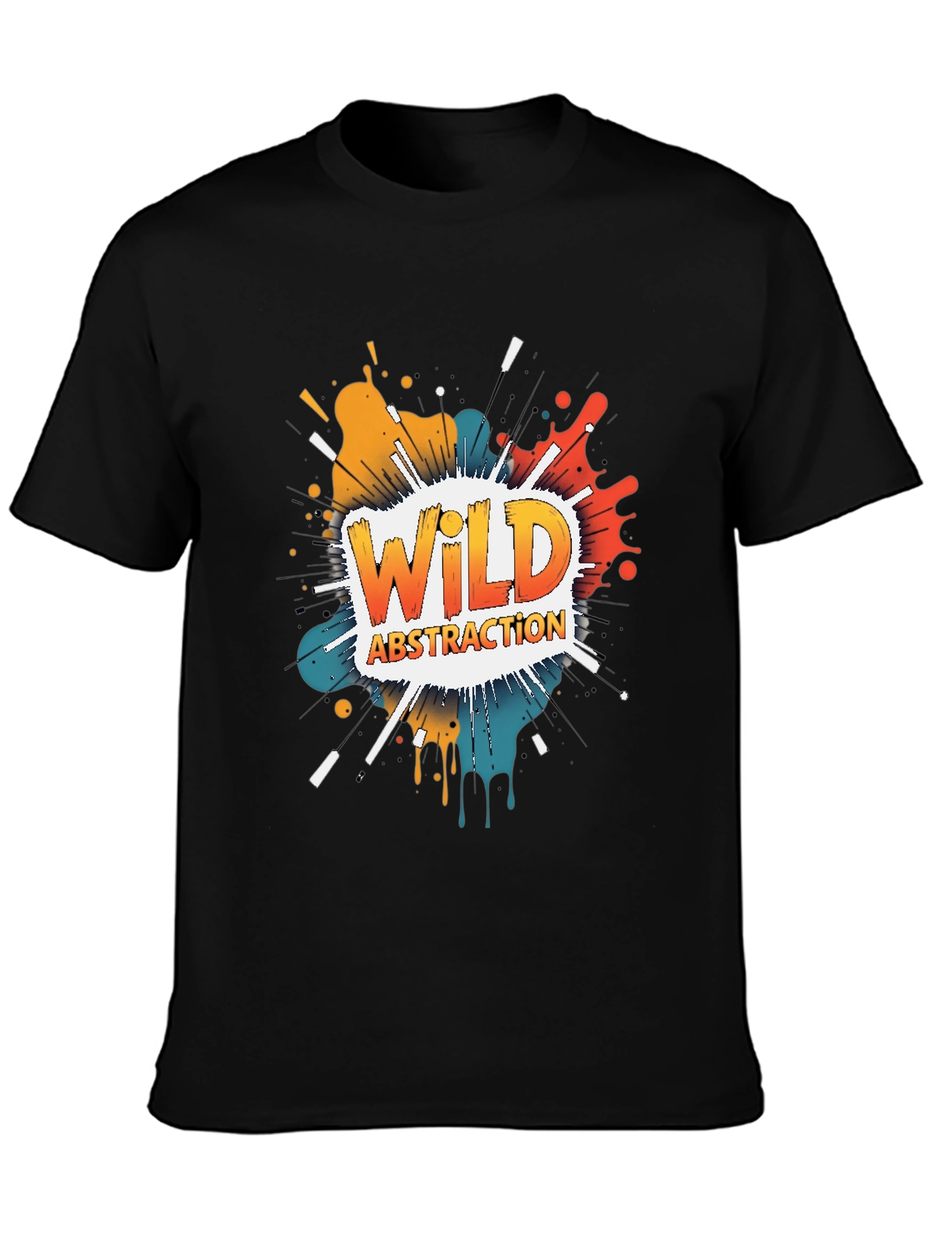 Wild Abstraction Graphic Tee - Bold Artistic Design