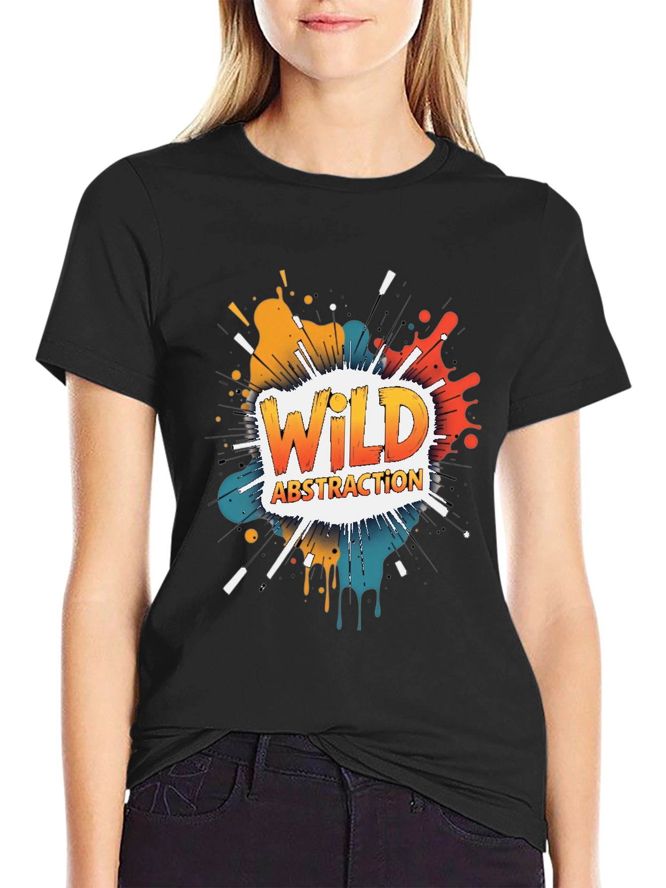Wild Abstraction Graphic Tee - Bold Artistic Design