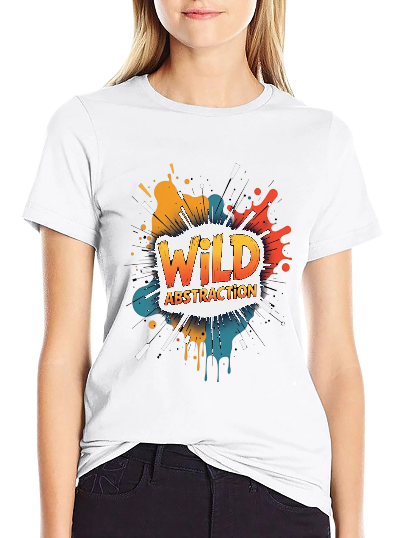 Wild Abstraction Graphic Tee - Bold Artistic Design