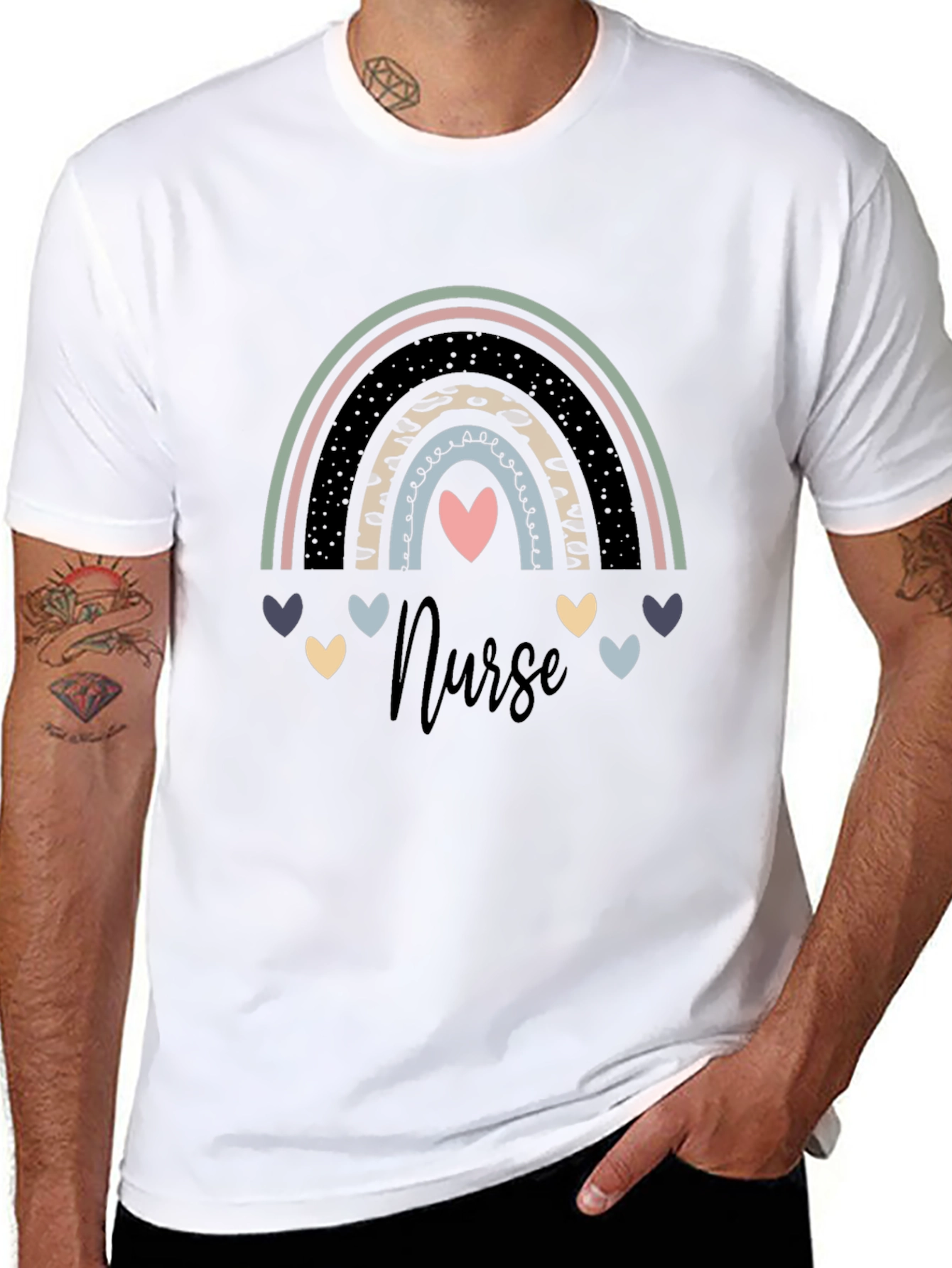 Nurse Rainbow Heart T-Shirt