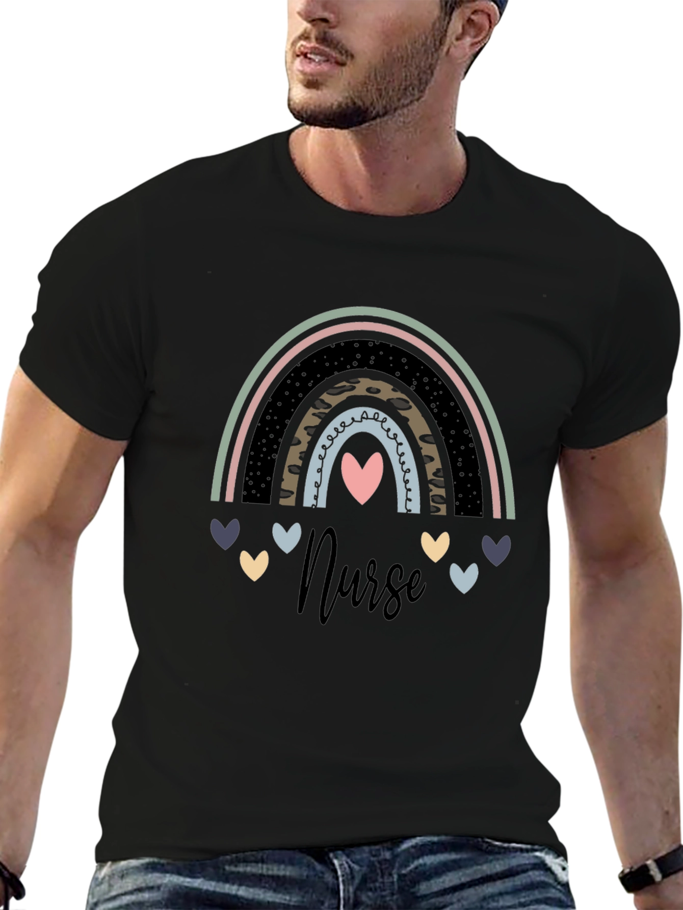 Nurse Rainbow Heart T-Shirt