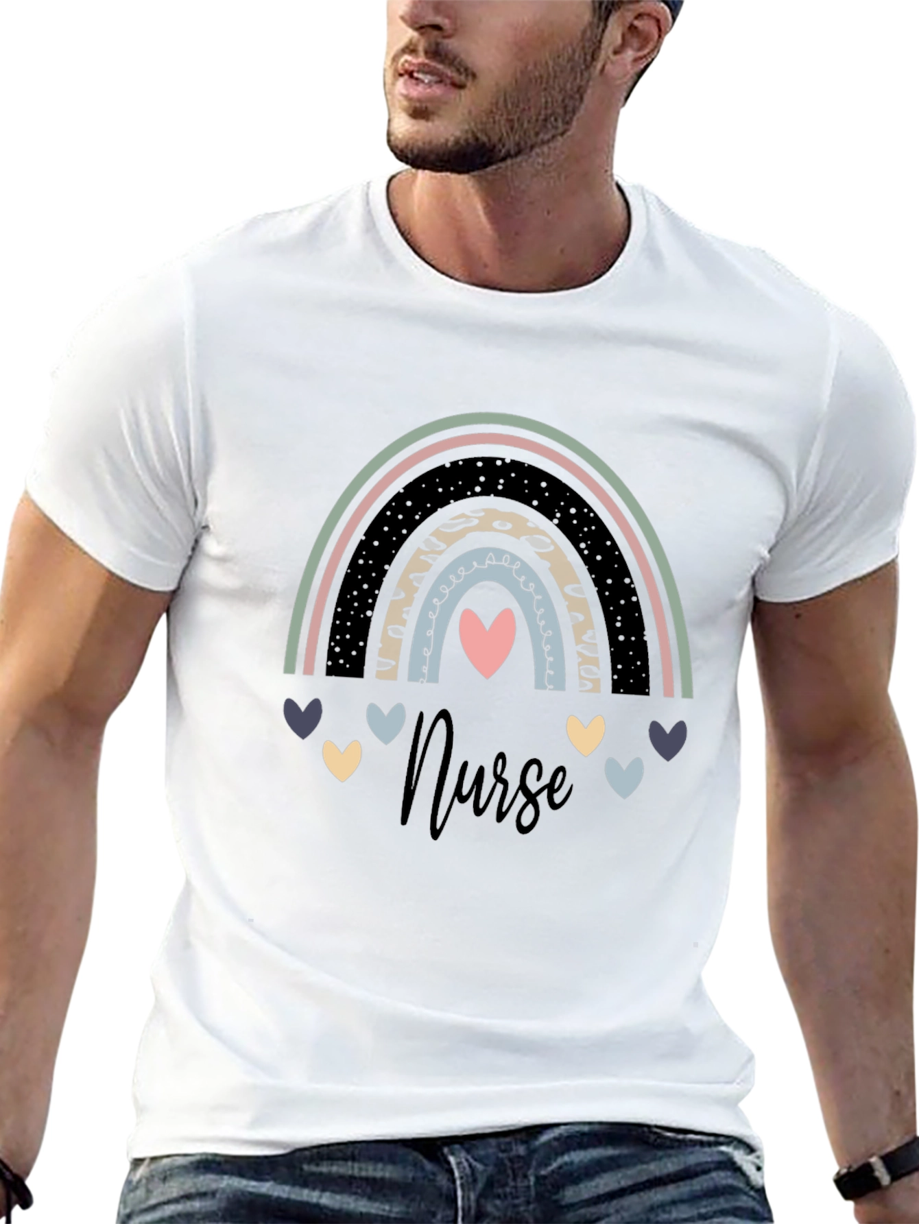Nurse Rainbow Heart T-Shirt