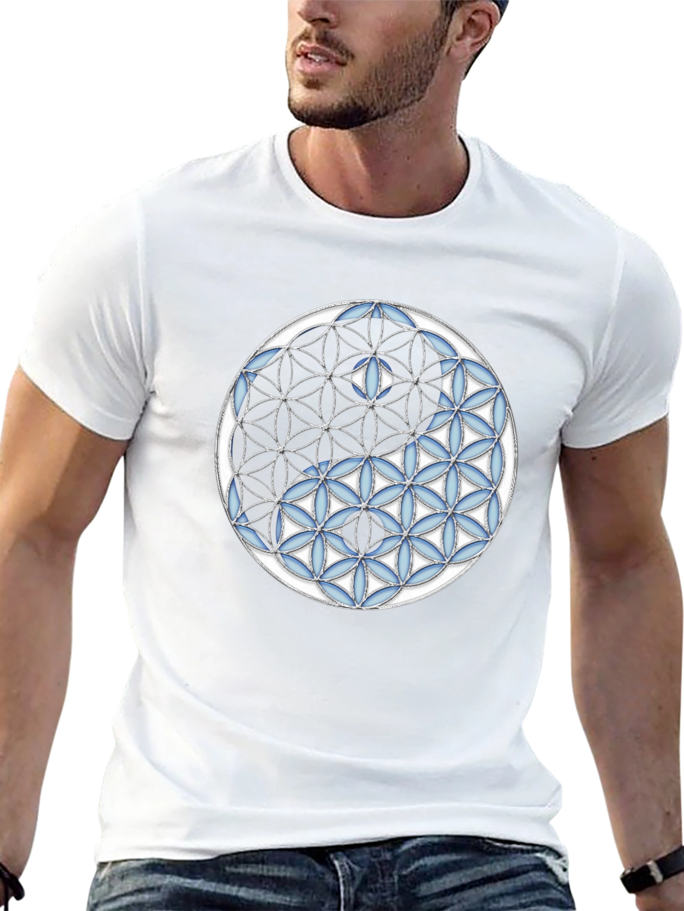 Yin Yang Flower of Life Graphic Tee