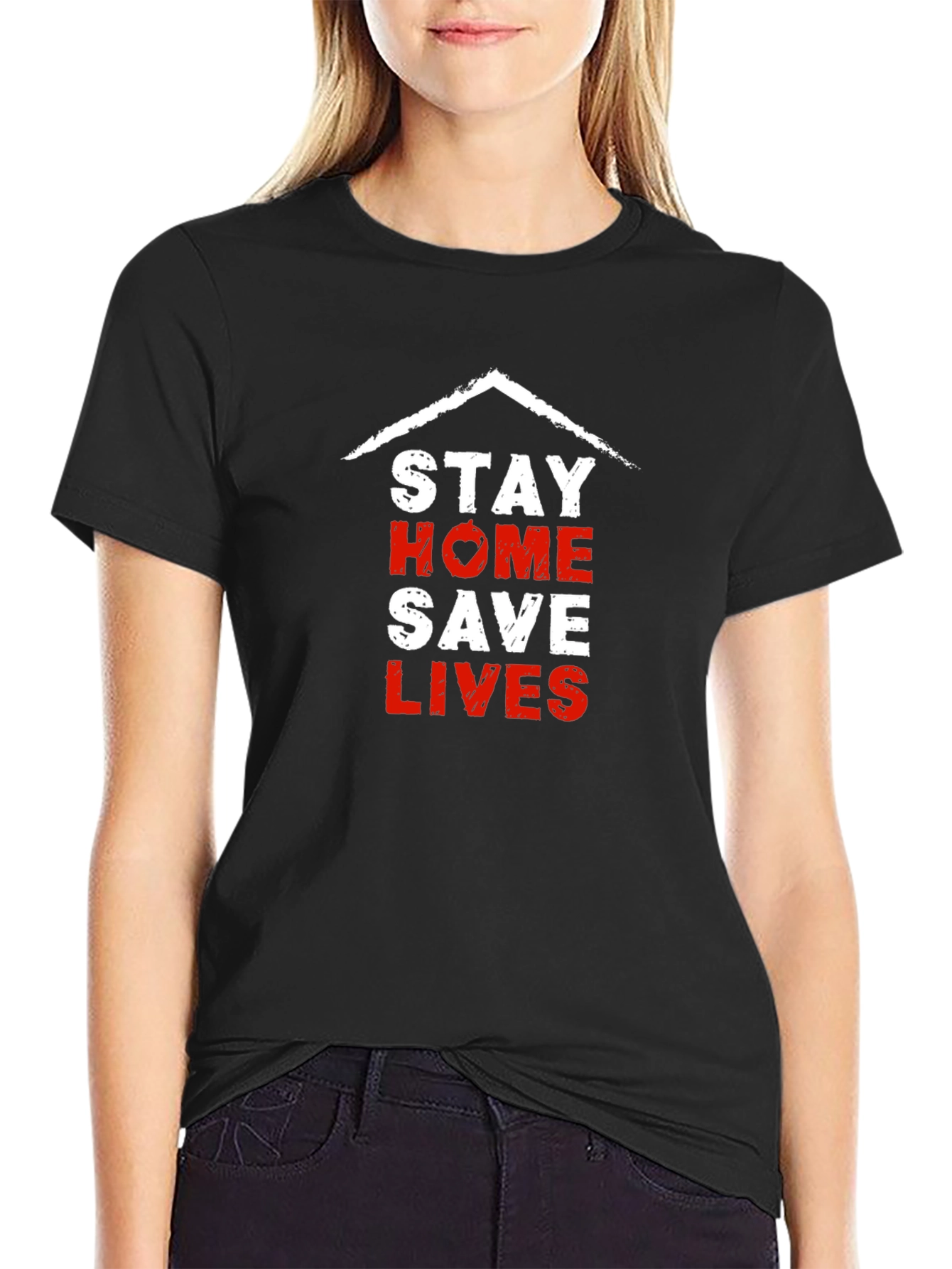 Stay Home Save Lives Graphic T-Shirt