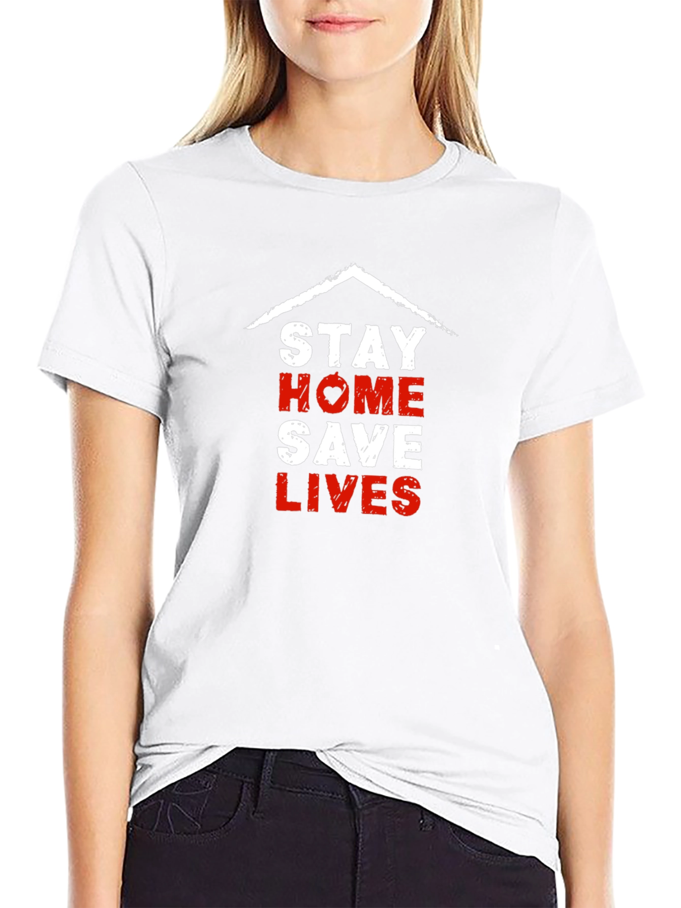 Stay Home Save Lives Graphic T-Shirt