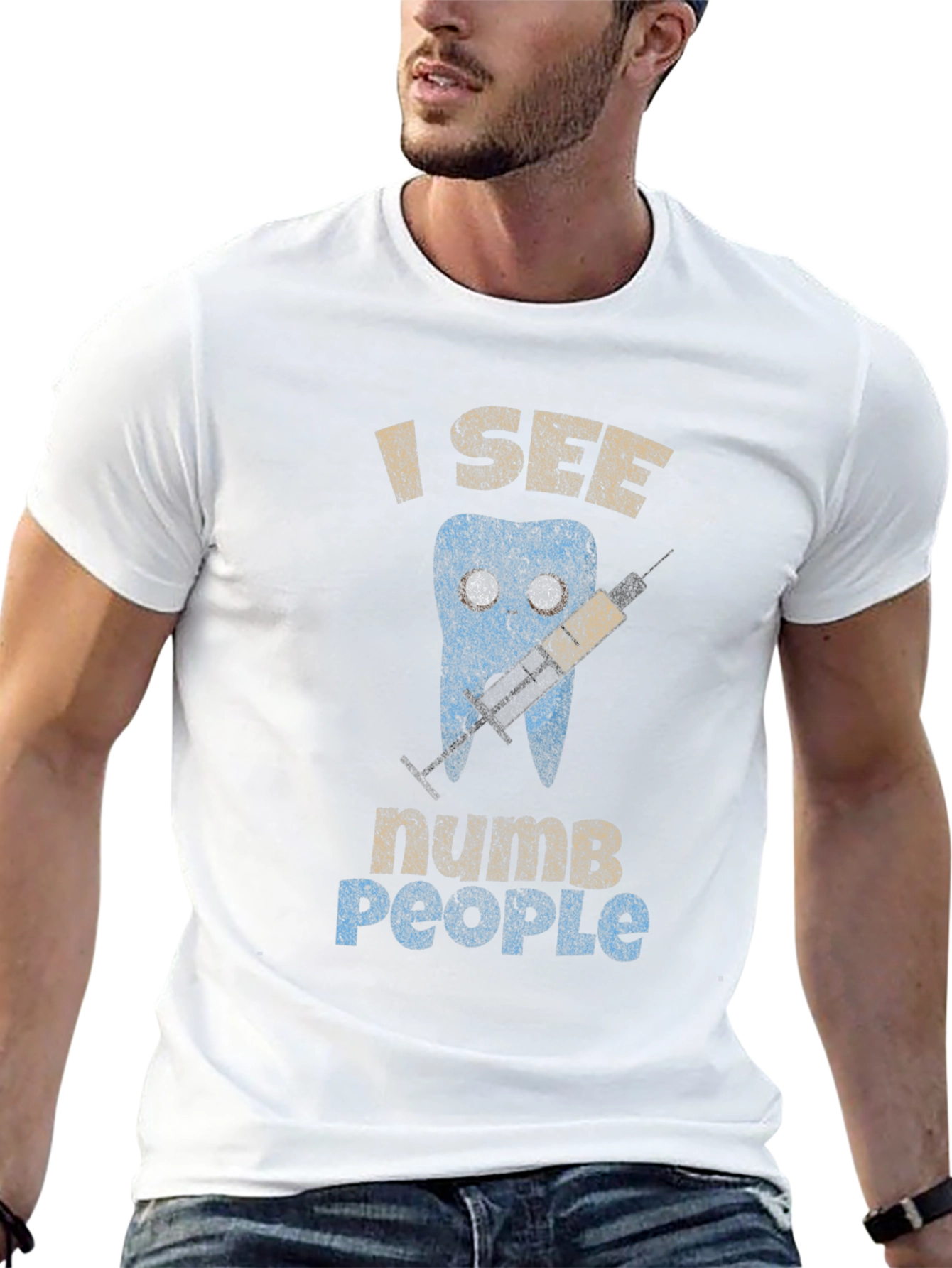 I See Numb People Dentist Humor Graphic Tee