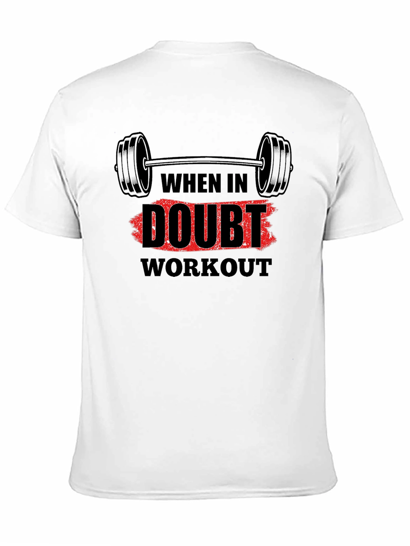 When in Doubt Workout Black Graphic Tee