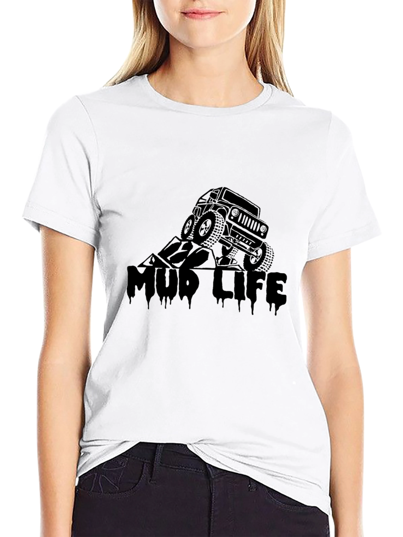 Mud Life Black Graphic Tee for Off-Road Enthusiasts