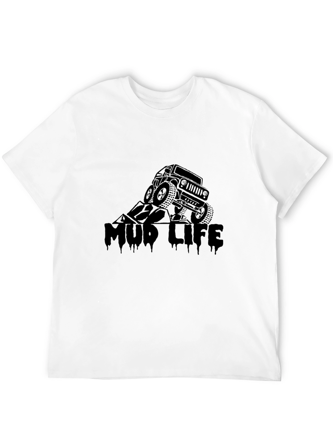 Mud Life Black Graphic Tee for Off-Road Enthusiasts