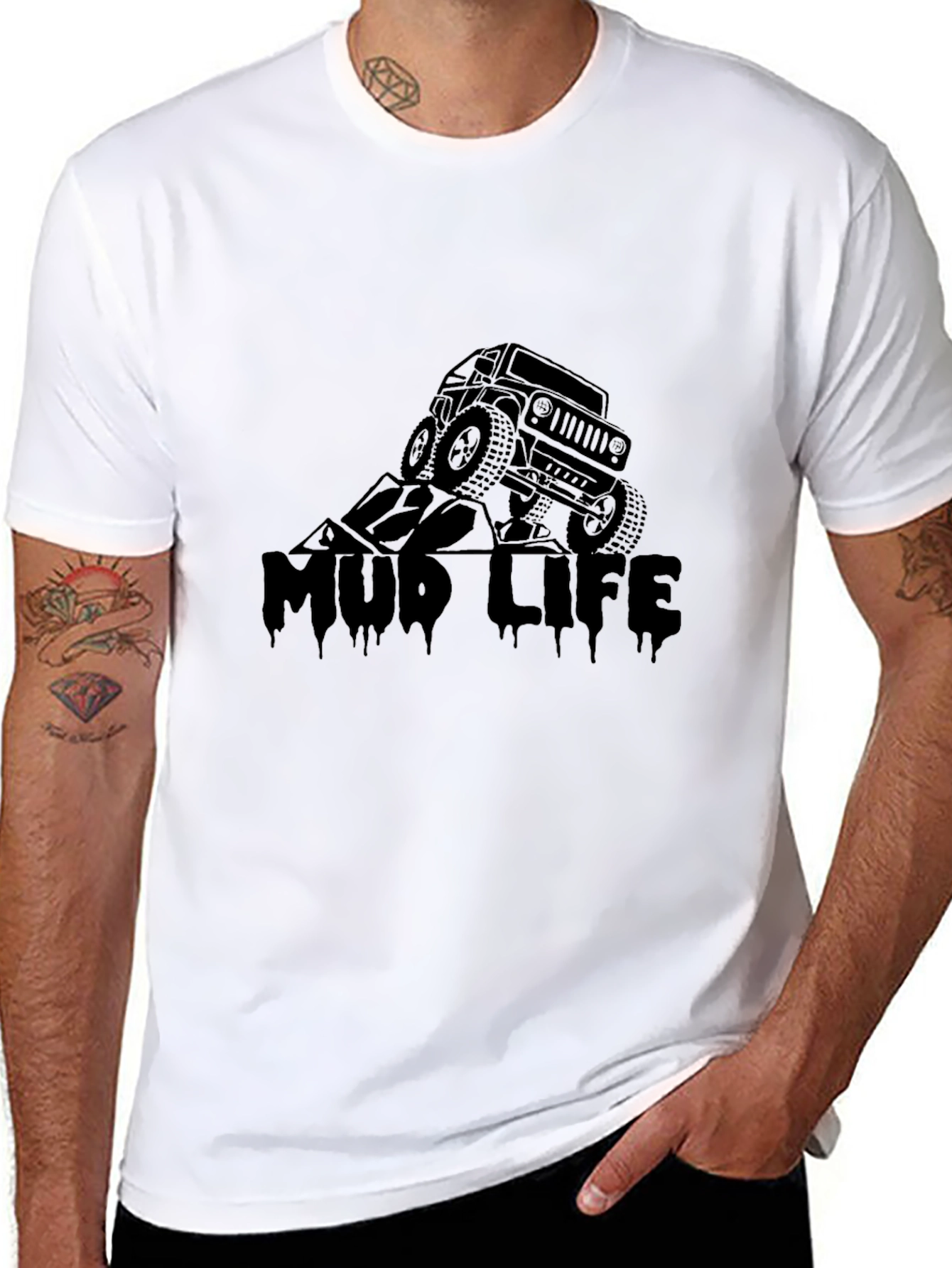 Mud Life Black Graphic Tee for Off-Road Enthusiasts